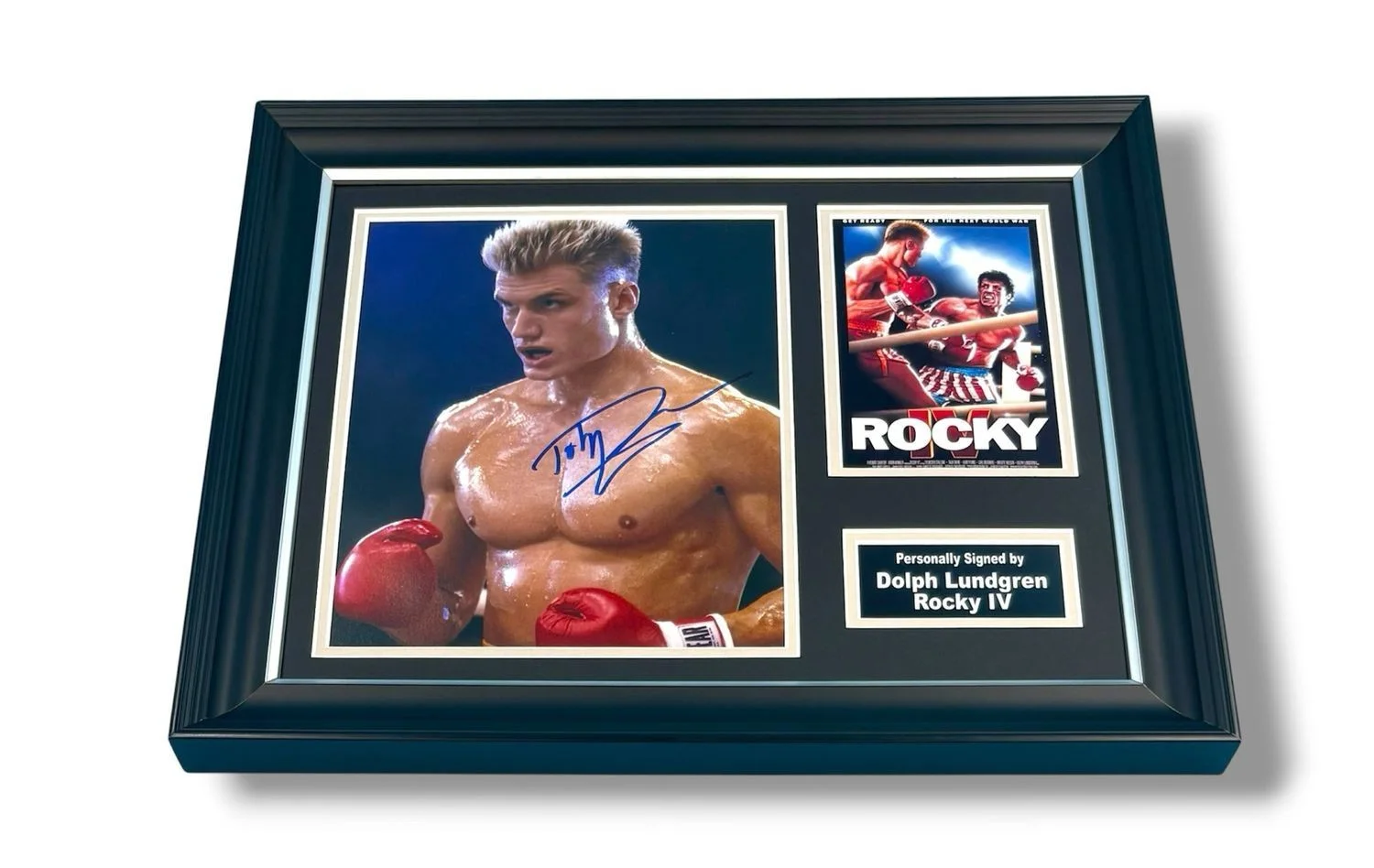 Dolph Lundgren Signed Photo Framed & COA Rocky IV Movie Poster Autograph Auto, изображение 4