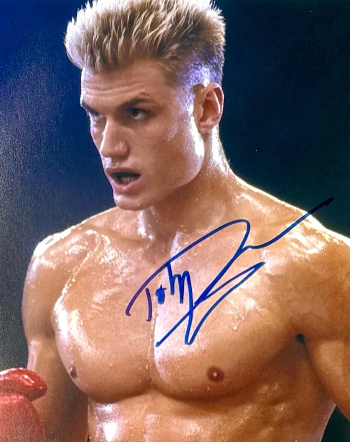 Dolph Lundgren Signed Photo Framed & COA Rocky IV Movie Poster Autograph Auto, изображение 5