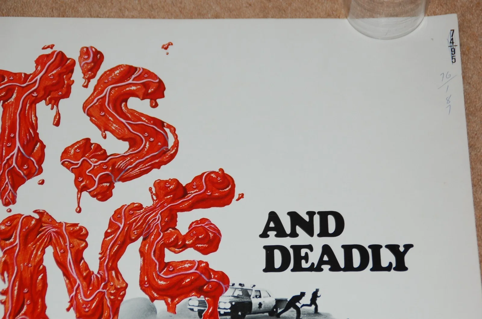 LARRY COHEN'S IT'S ALIVE (1974) - RARE ORIG. ROLLED US HALF-SHEET POSTER, image 3