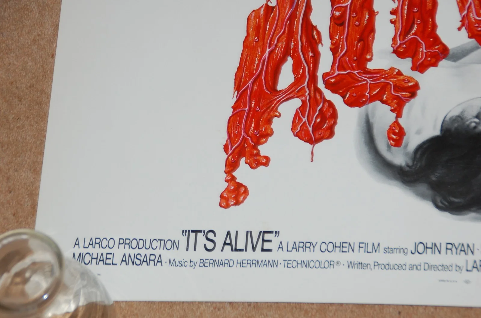 LARRY COHEN'S IT'S ALIVE (1974) - RARE ORIG. ROLLED US HALF-SHEET POSTER, image 4
