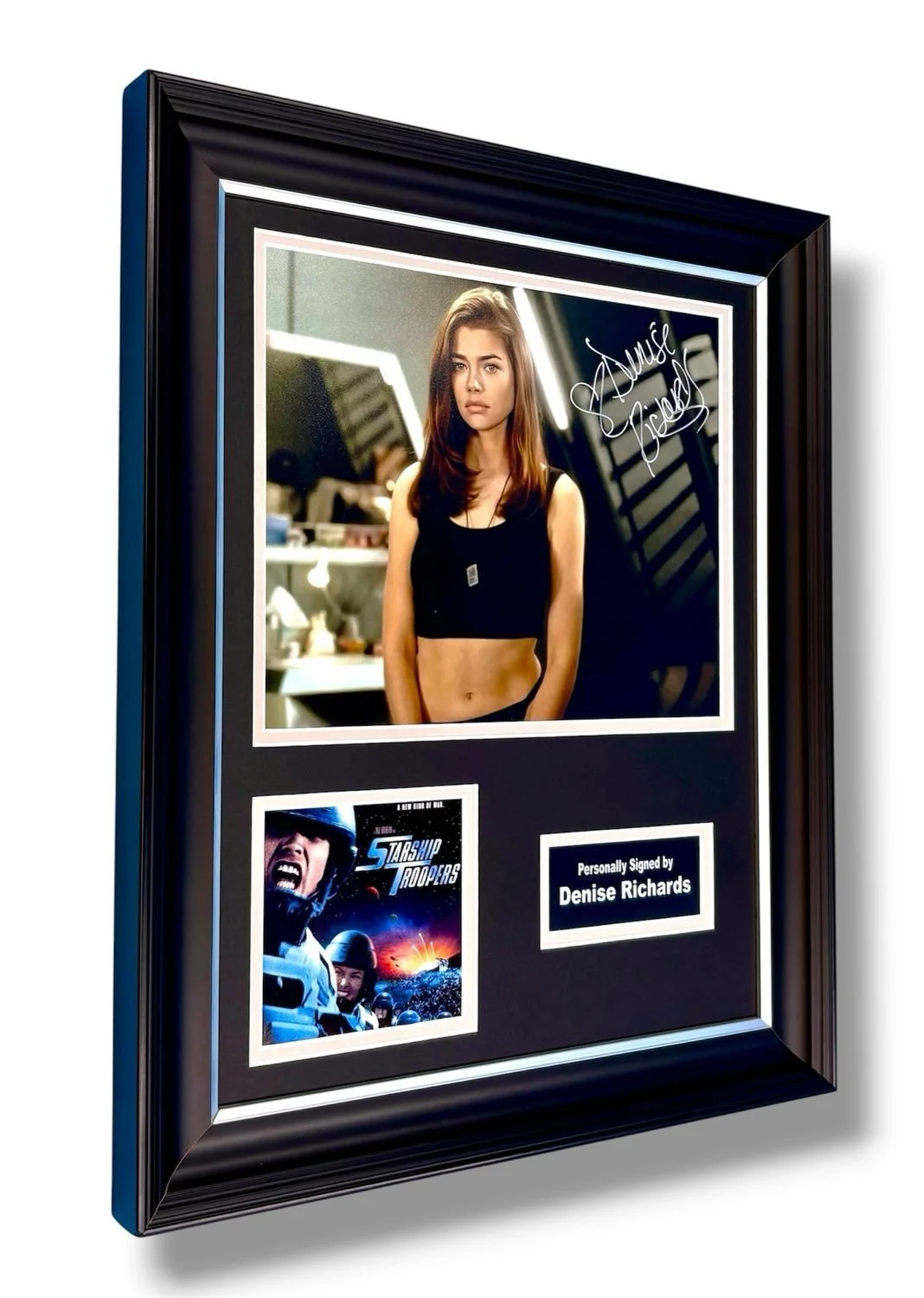 Denise Richards Signed Photo Framed &COA Starship Troopers Poster Autograph Auto, image 2