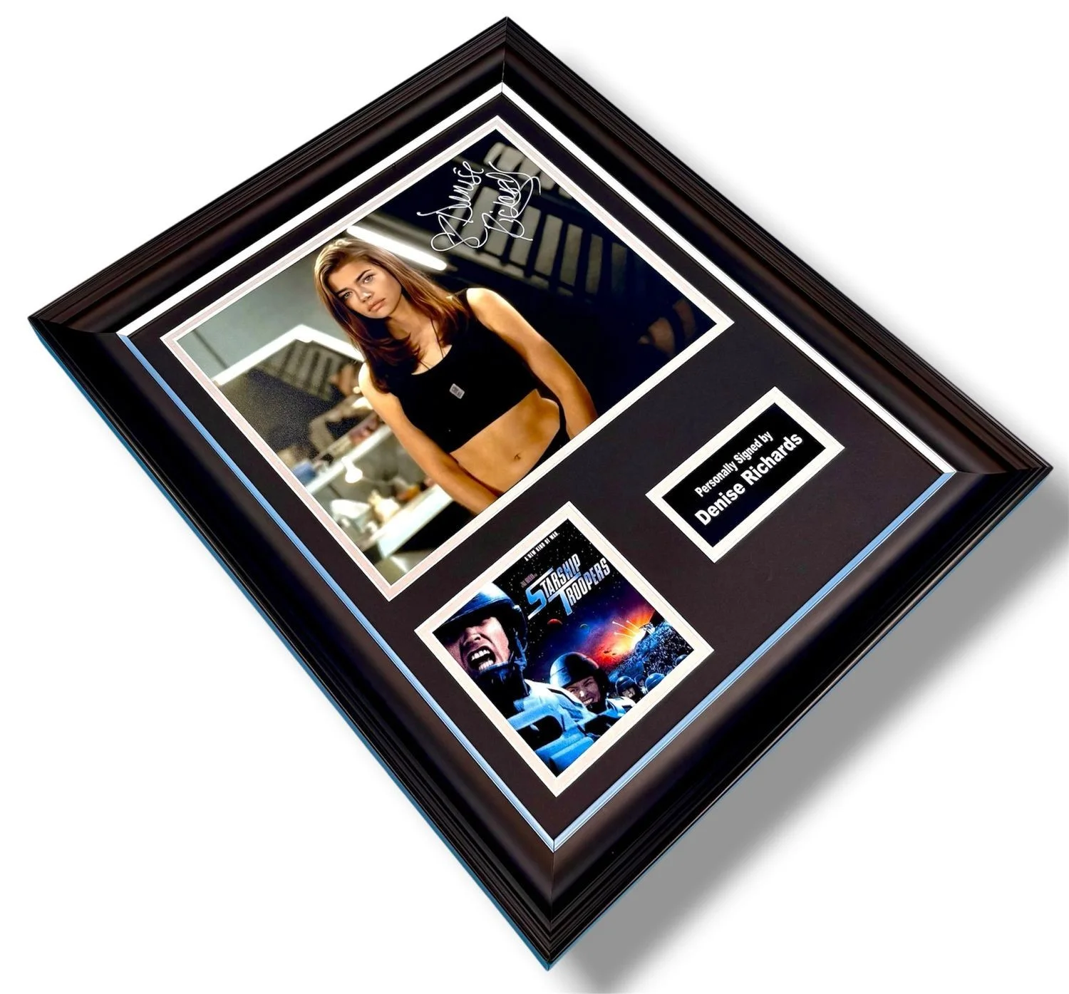 Denise Richards Signed Photo Framed &COA Starship Troopers Poster Autograph Auto, image 3