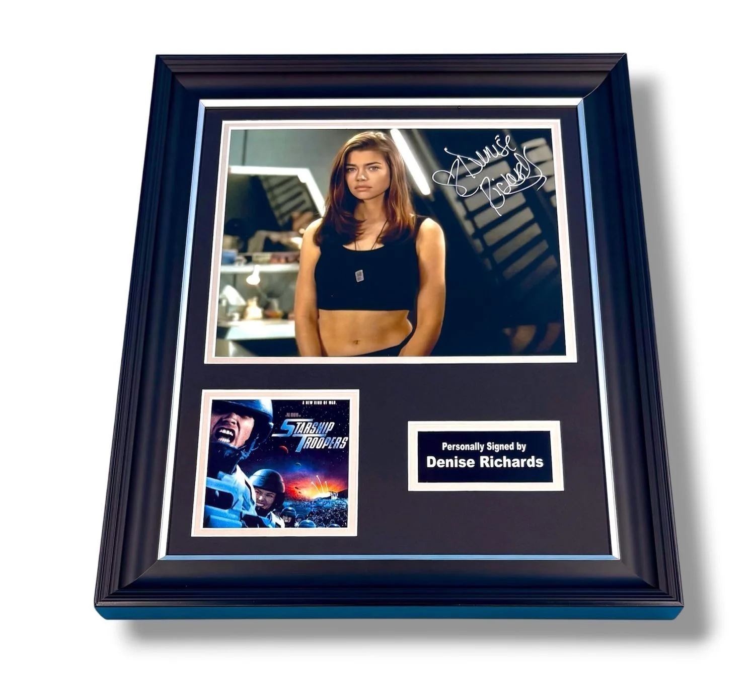 Denise Richards Signed Photo Framed &COA Starship Troopers Poster Autograph Auto, image 4