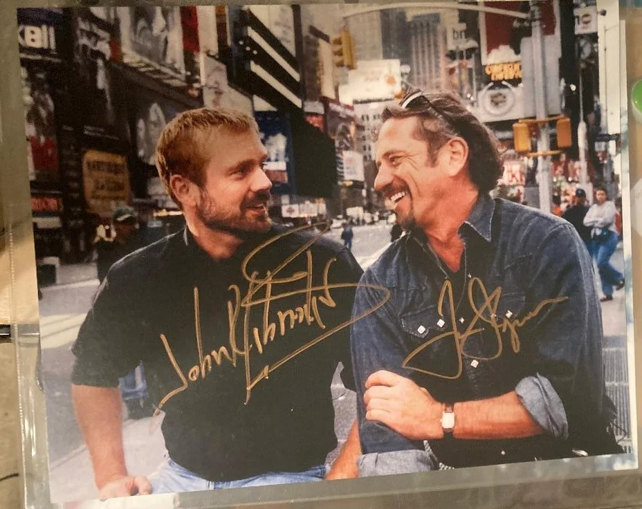 John Schneider and Tom Wopat — JOHN SCHNEIDER and TOM WOPAT SIGNED/AUTOGRAPHED 8x10 PICTURE DUKES OF HAZZARD