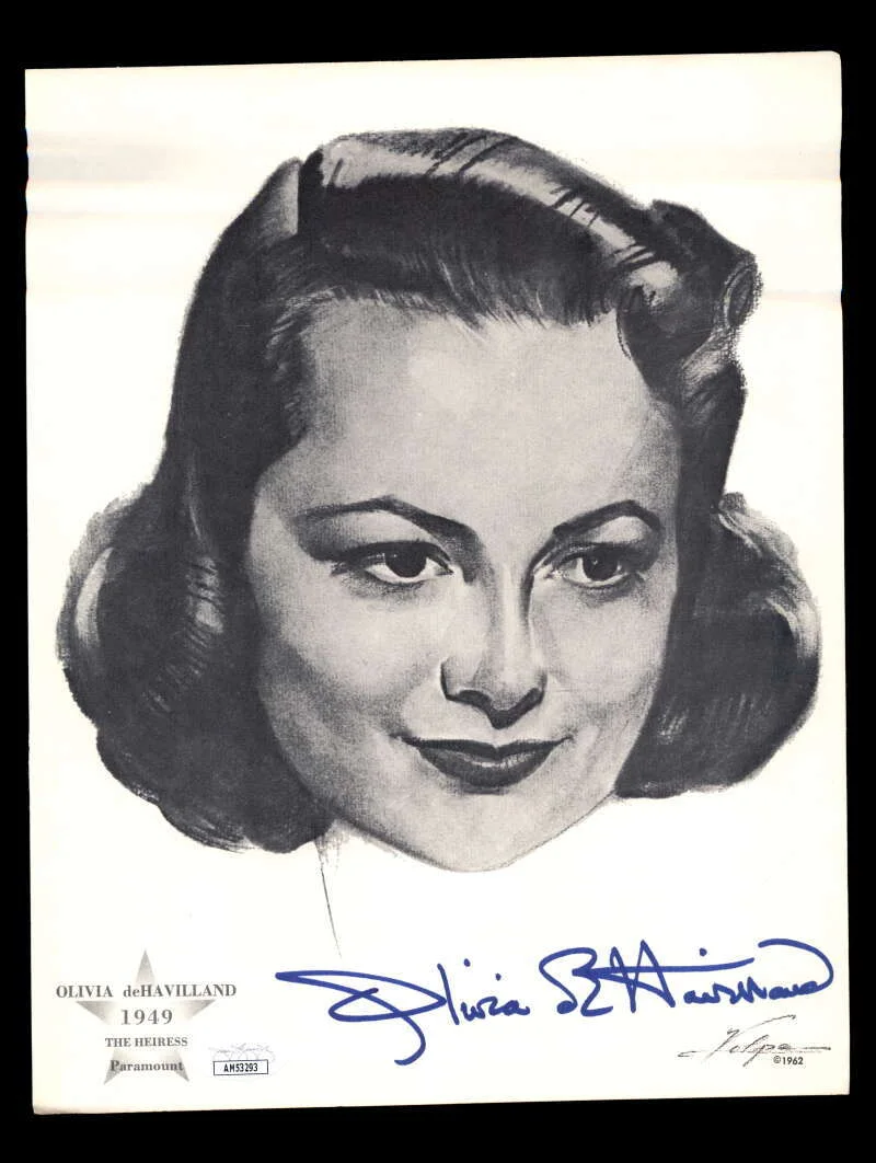 Olivia De Havilland — Olivia De Havilland JSA Coa Signed 8x10 Volpe Litho Photo Autographed