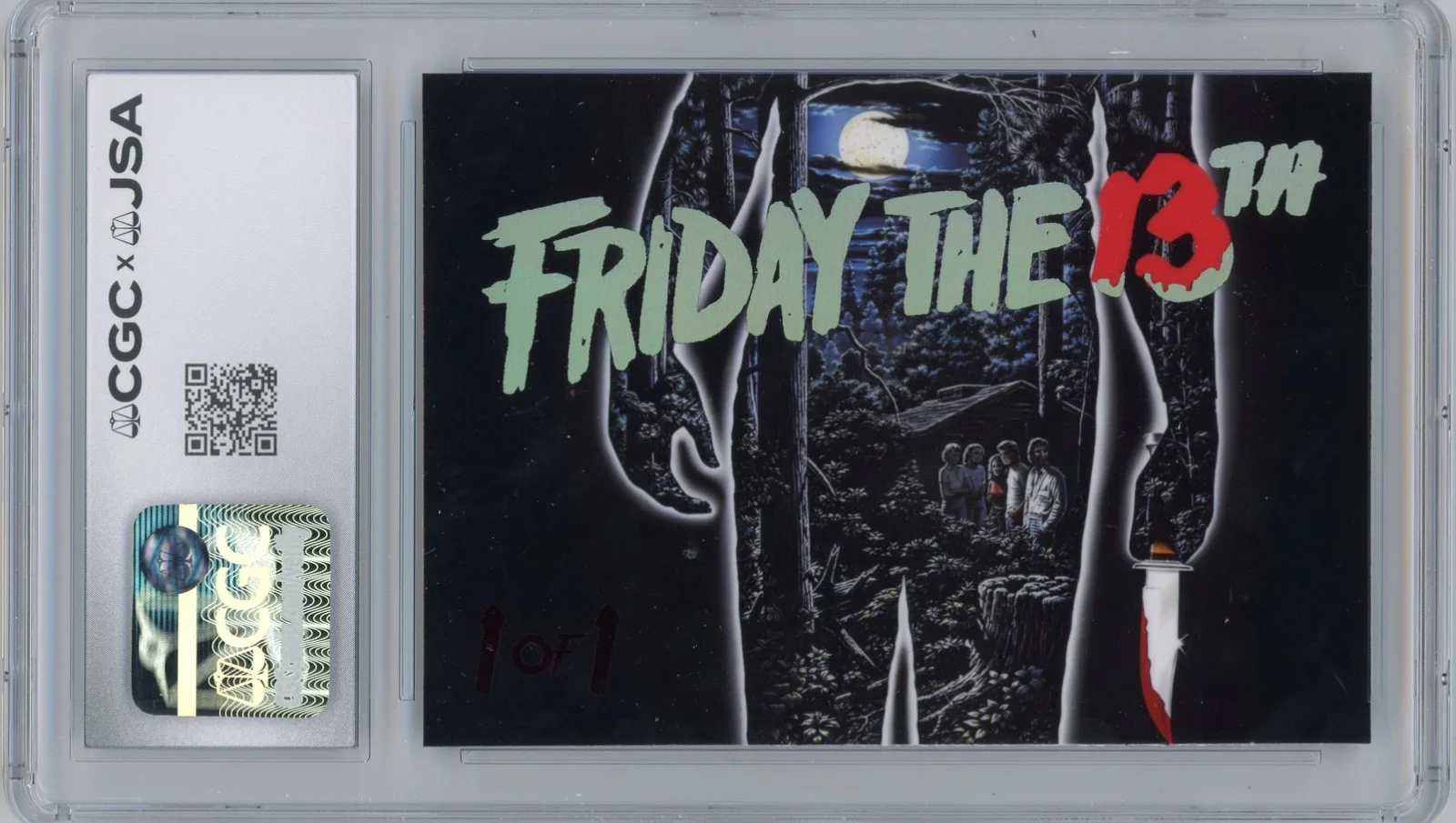 Betsy Palmer — Betsy Palmer Signed Custom Cut Friday the 13 Voorhees Trading Card JSA CGC Auto, изображение 2