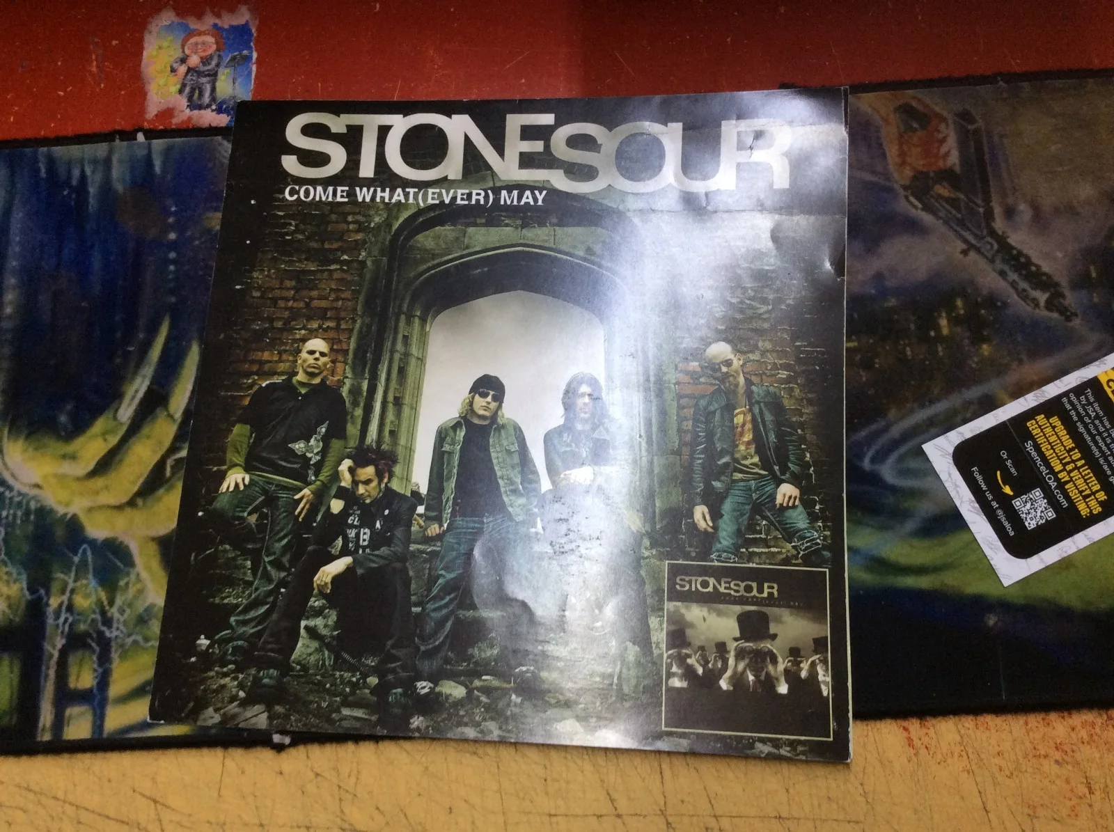 Corey Taylor Signed Stone Sour band promo flat with JSA COA 4 autos, image 3