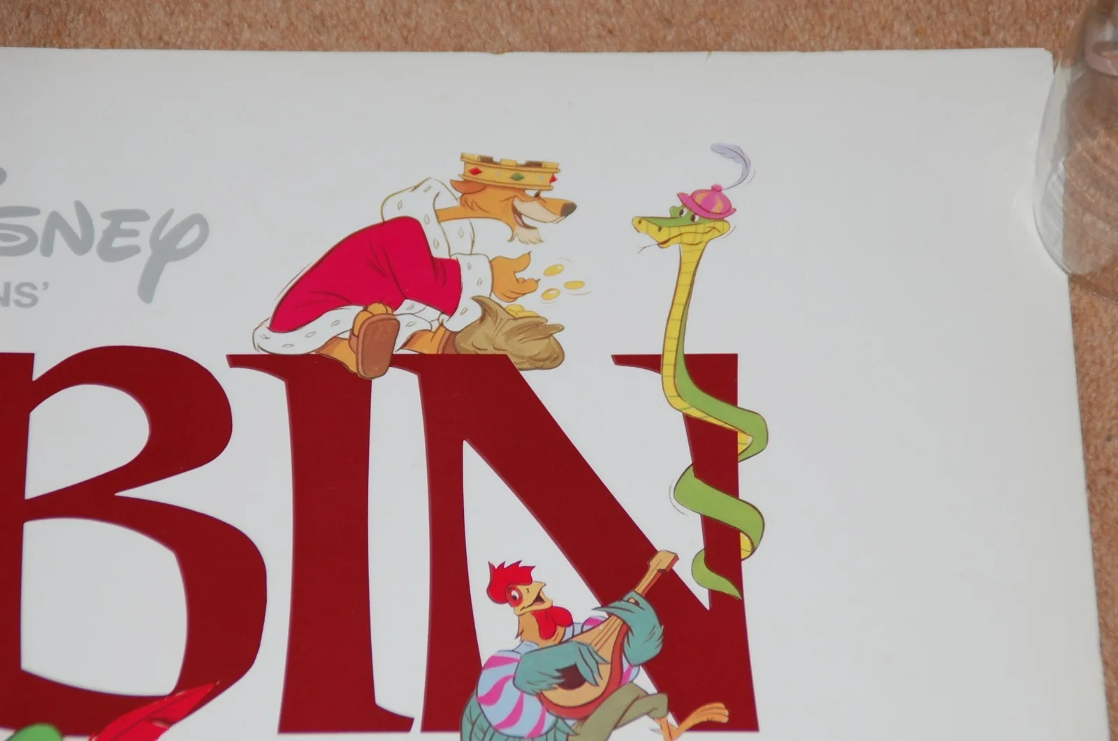 WALT DISNEY'S ROBIN HOOD (1973) - ORIG. 1982 RR US HALF-SHEET POSTER - FINE COND, изображение 3