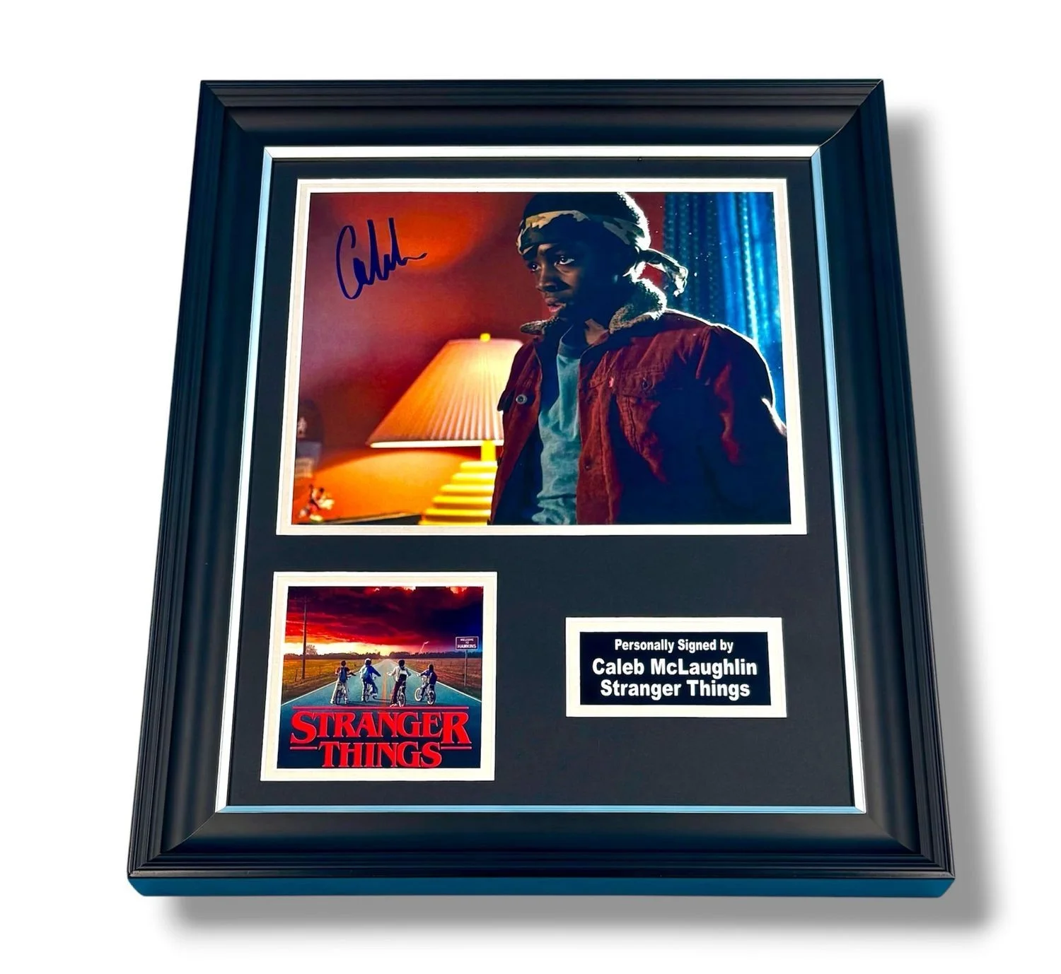 Caleb McLaughlin Signed Photo Framed & COA Stranger Things Poster Autograph Auto, изображение 4