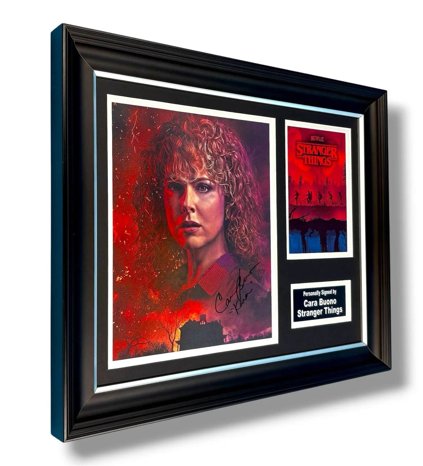 Cara Buono Signed Photo Framed & COA Stranger Things Poster Autograph Auto, изображение 2
