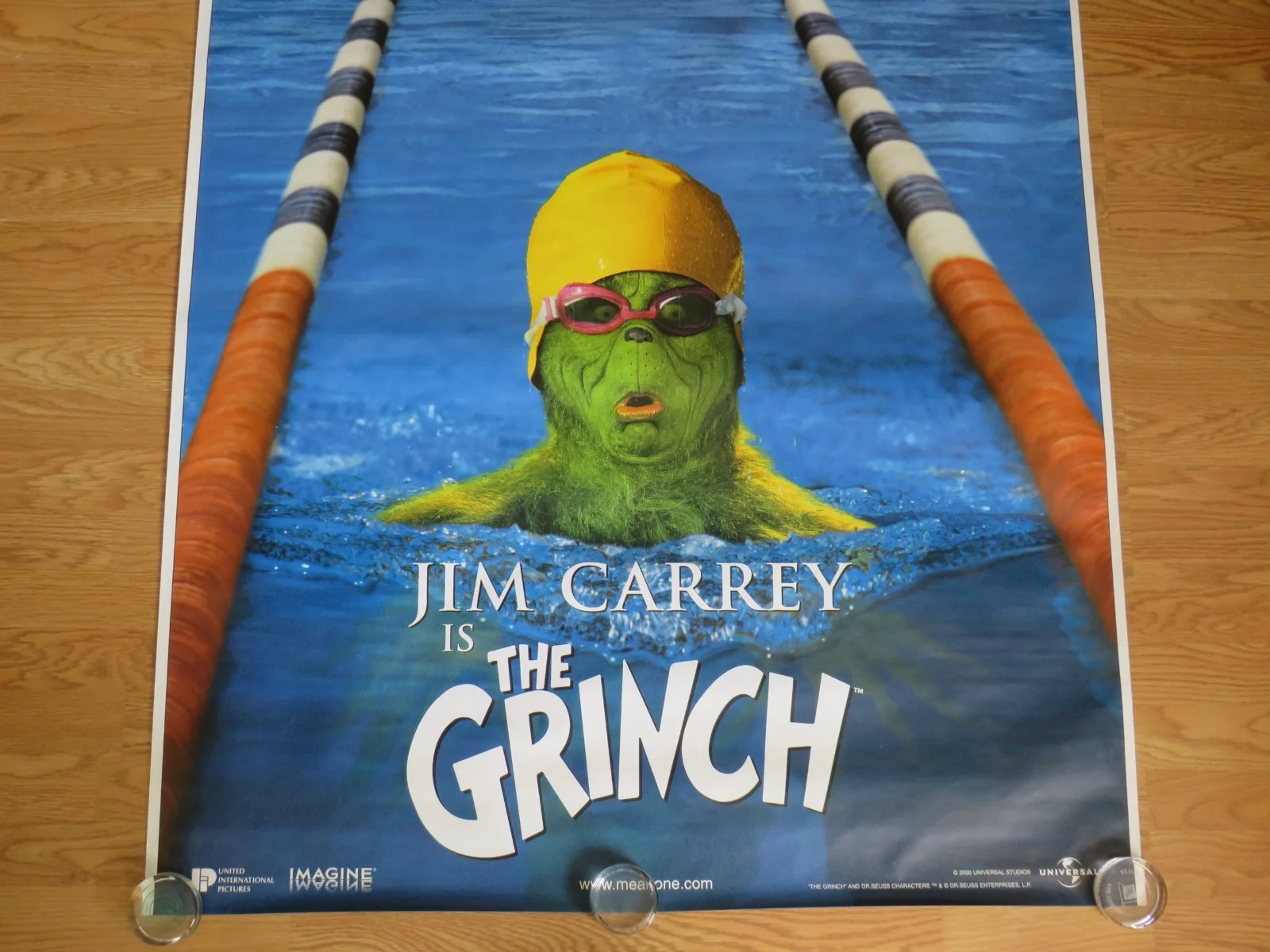 HOW THE GRINCH STOLE CHRISTMAS ORIGINAL OLYMPIC 2000 SUBWAY POSTER Jim Carrey !!, image 4