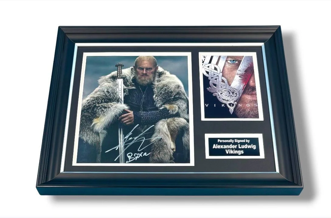 Alexander Ludwig Signed Photo Framed & COA Vikings Poster Autograph Auto, image 4