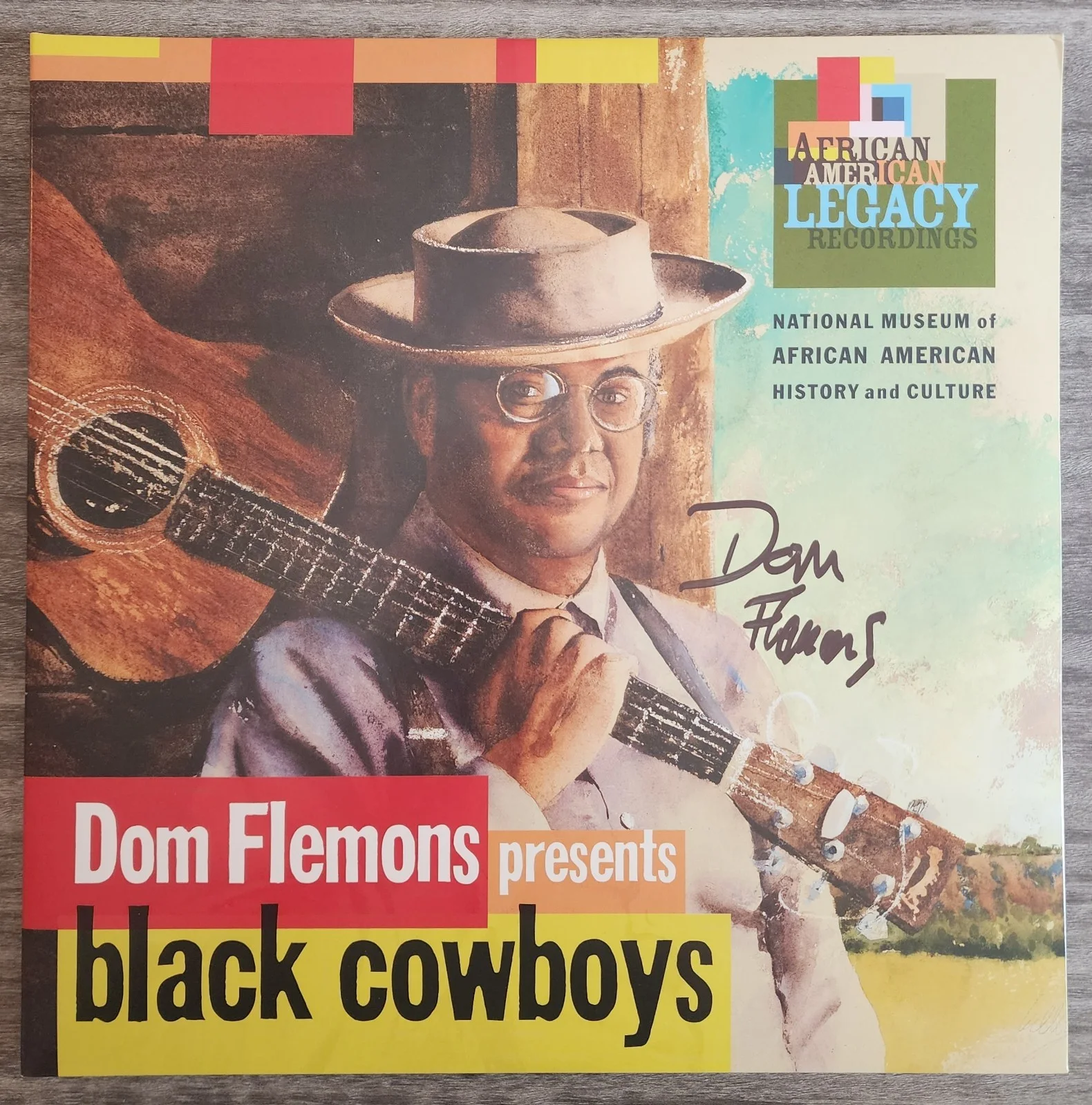 Dom Flemons Signed Black Cowboys Vinyl Record Legend RAD, изображение 2