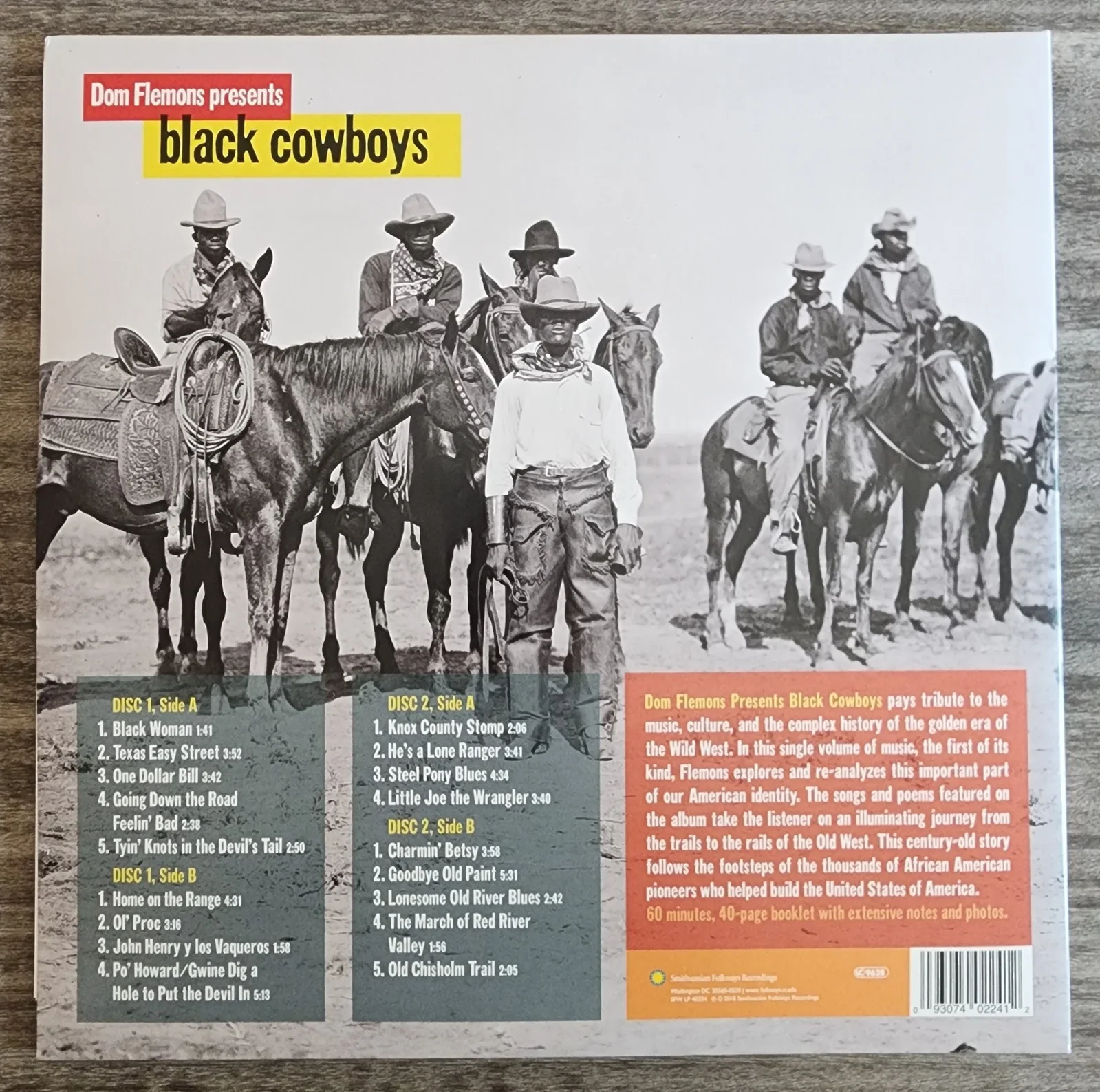 Dom Flemons Signed Black Cowboys Vinyl Record Legend RAD, изображение 3