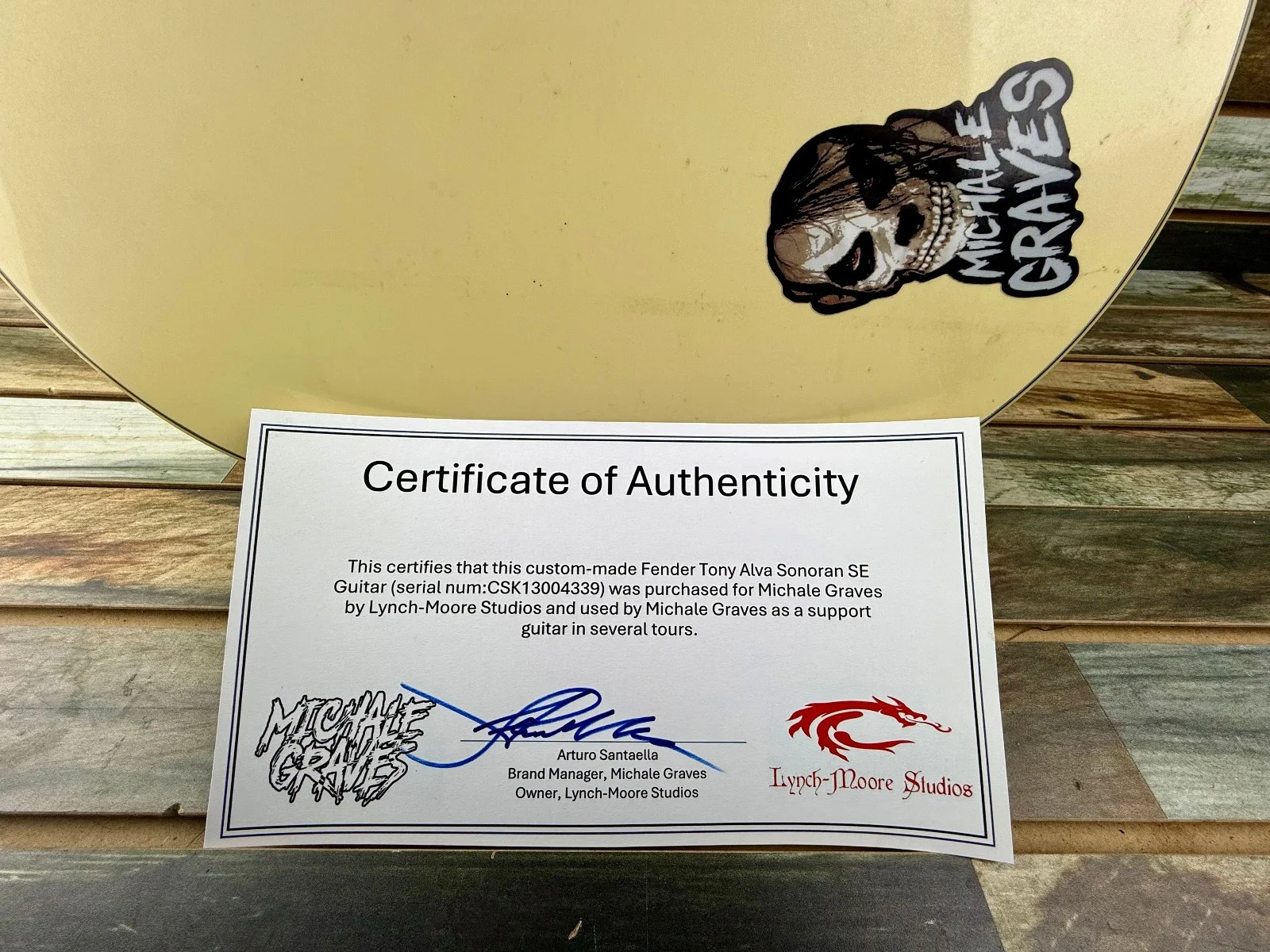 Michale Graves Signed Fender, image 2