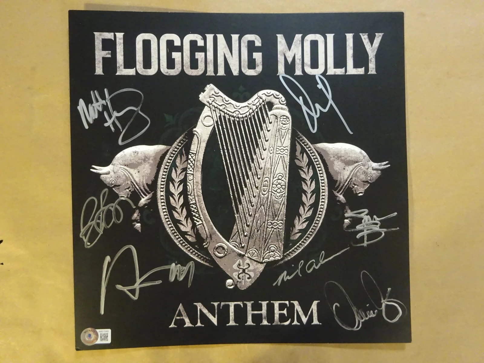 Autographed Flogging Molly Signed 12"x12" Album Flat / Photo Beckett BAS COA LOA, изображение 2
