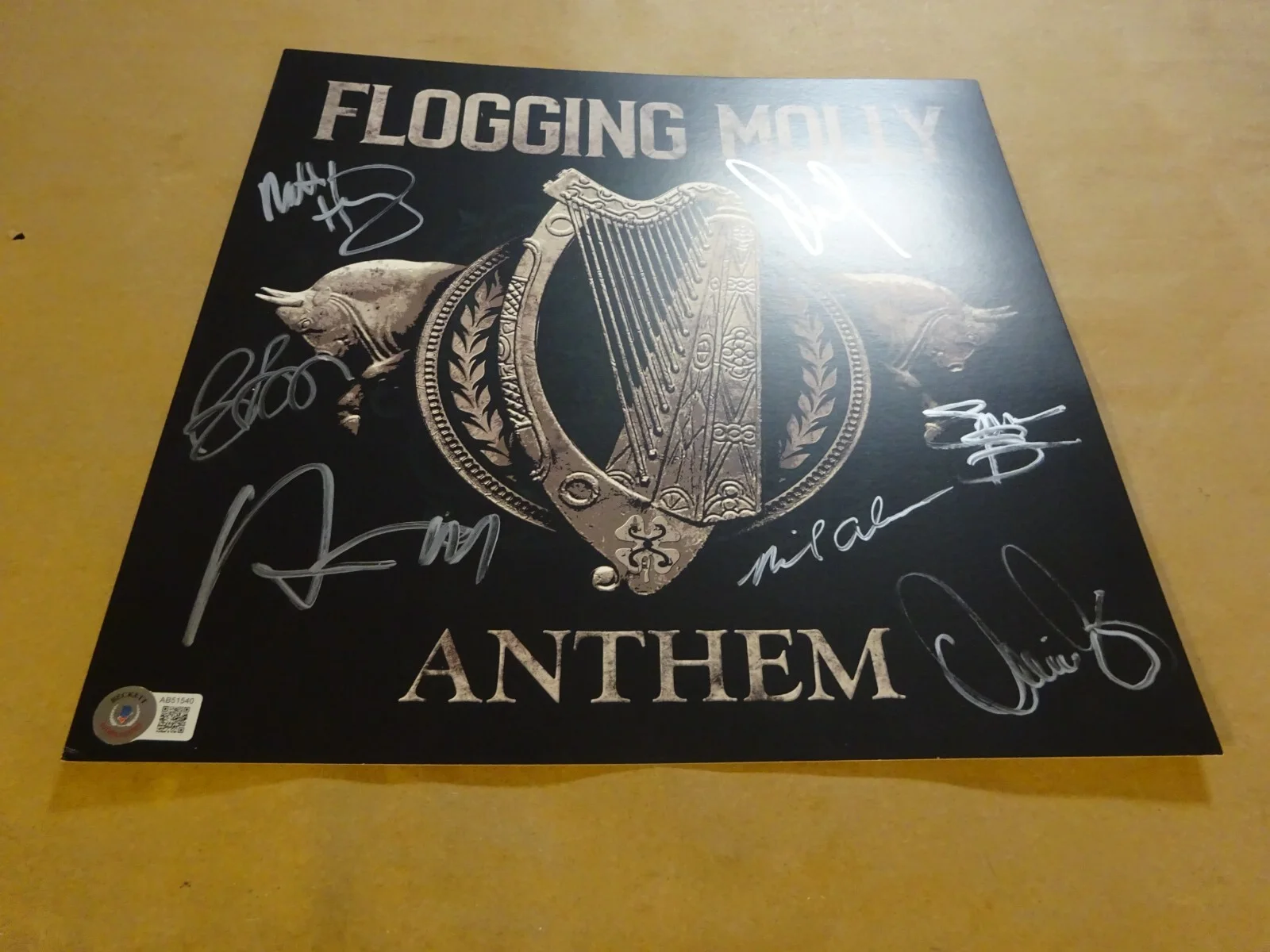 Autographed Flogging Molly Signed 12"x12" Album Flat / Photo Beckett BAS COA LOA, изображение 3
