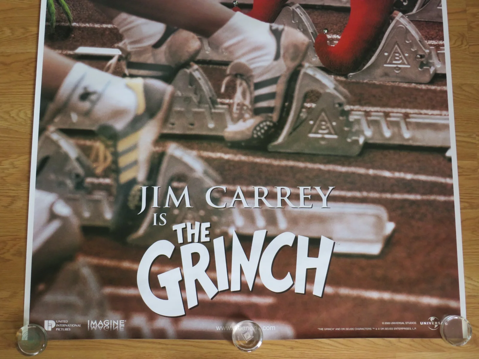HOW THE GRINCH STOLE CHRISTMAS GENUINE OLYMPIC 2000 SUBWAY POSTER Jim Carrey WOW, изображение 3