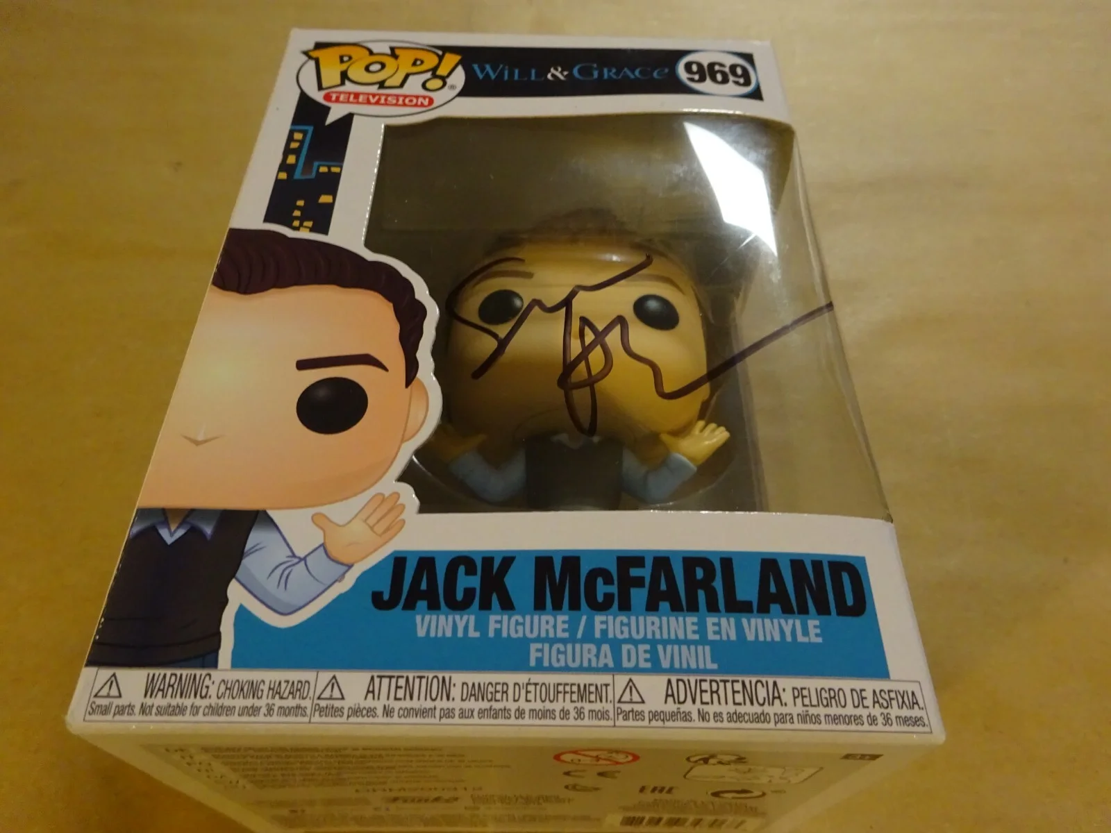 Sean Hayes — Signed Sean Hayes Autographed Funko Pop - Jack McFarland Will & Grace BAS COA, изображение 2