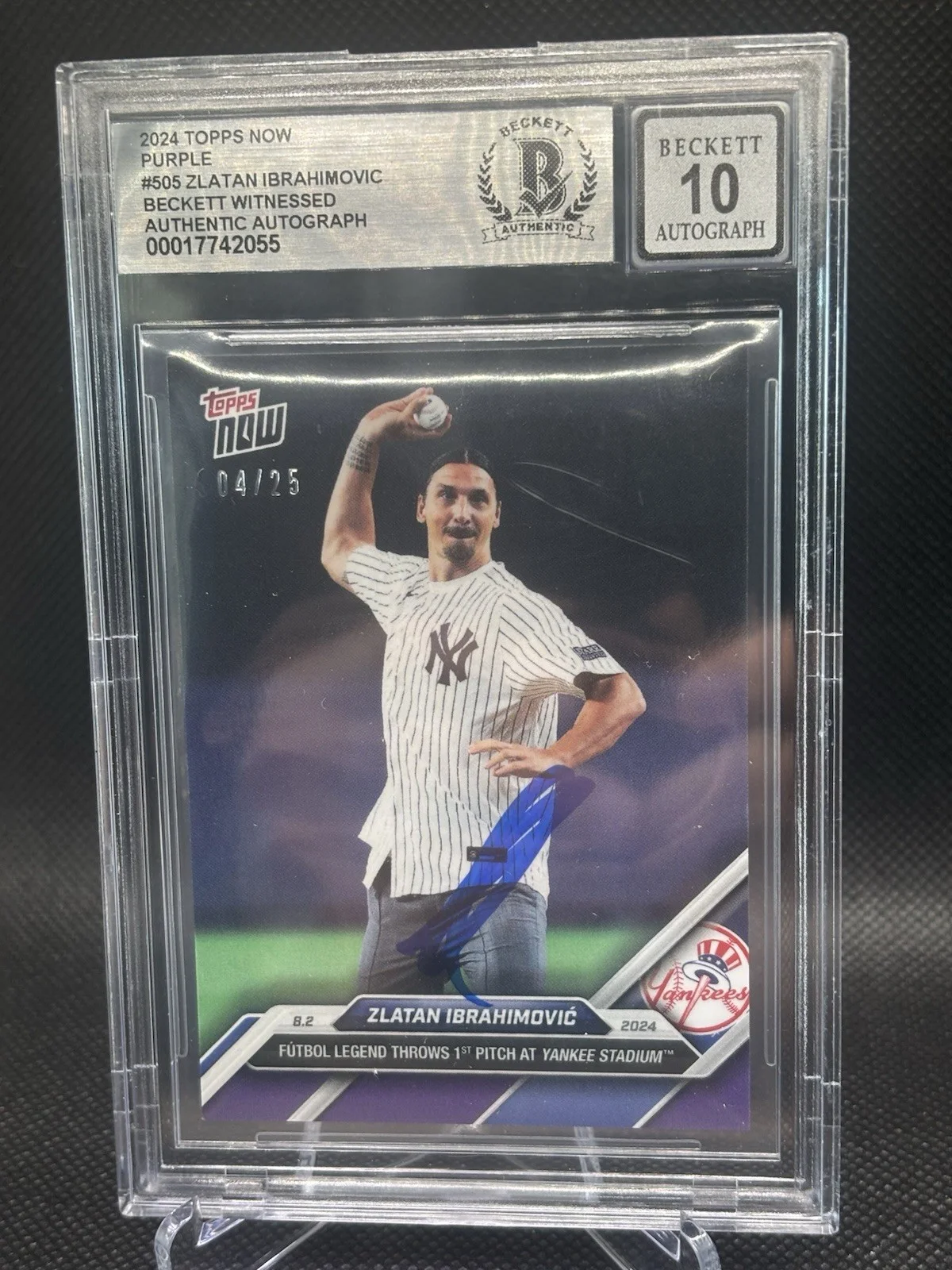 Zlatan Brahimovic — ZLATAN BRAHIMOVIC SIGNED 2024 TOPPS NOW 04/25 CARD AUTO 10 BECKETT