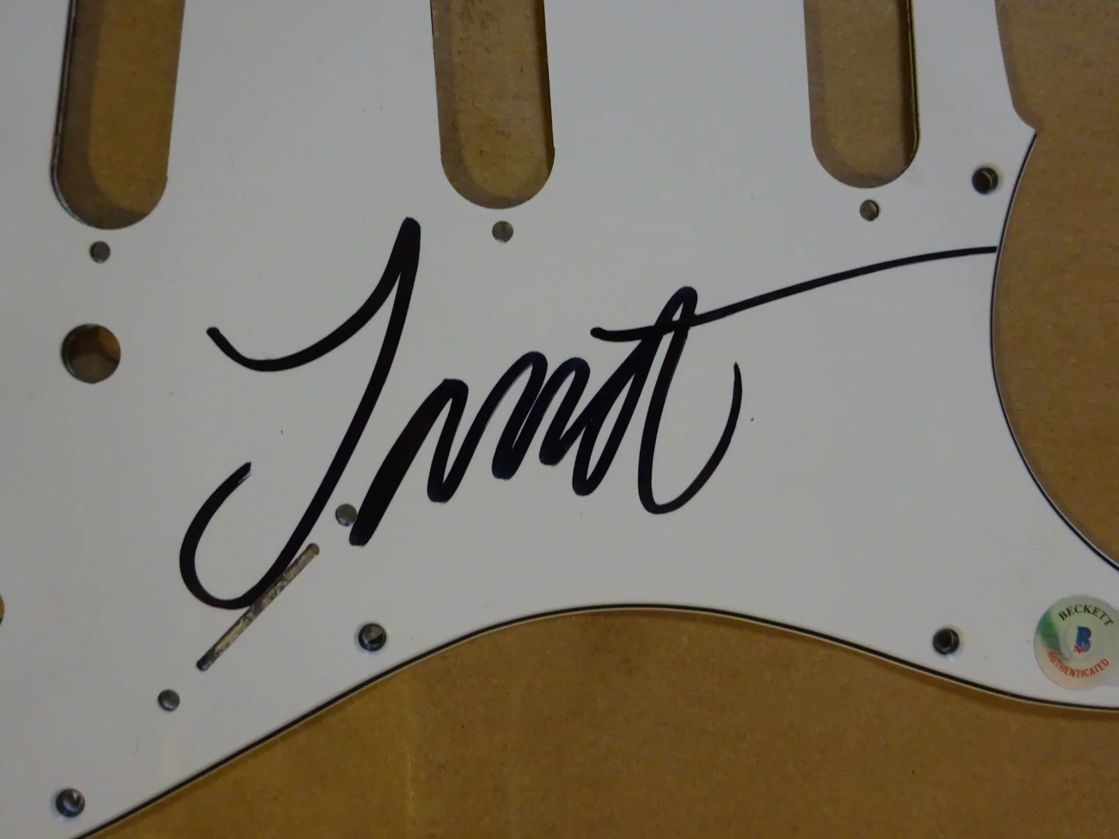 Signed Johannes Eckerstrom Autographed Guitar Pick Guard Avatar Beckett BAS COA, image 3
