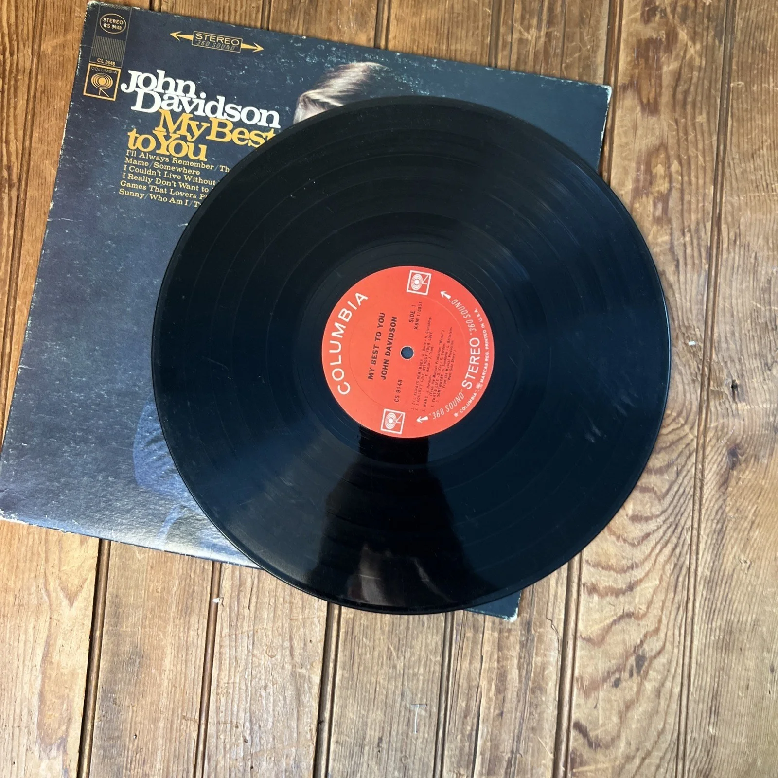 JOHN DAVIDSON My best to you lp AUTOGRAPHED, image 3
