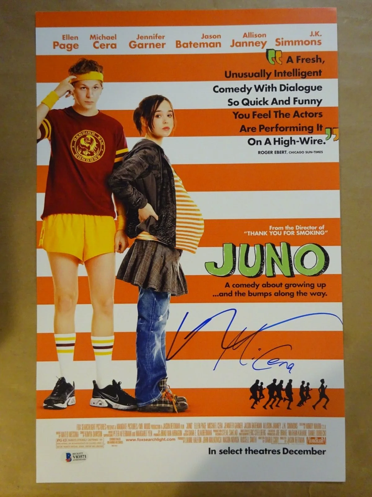 Michael Cera, Ellen Page — Signed Michael Cera & Ellen Page Autographed Juno Photo 11"x17" Beckett BAS COA, изображение 2