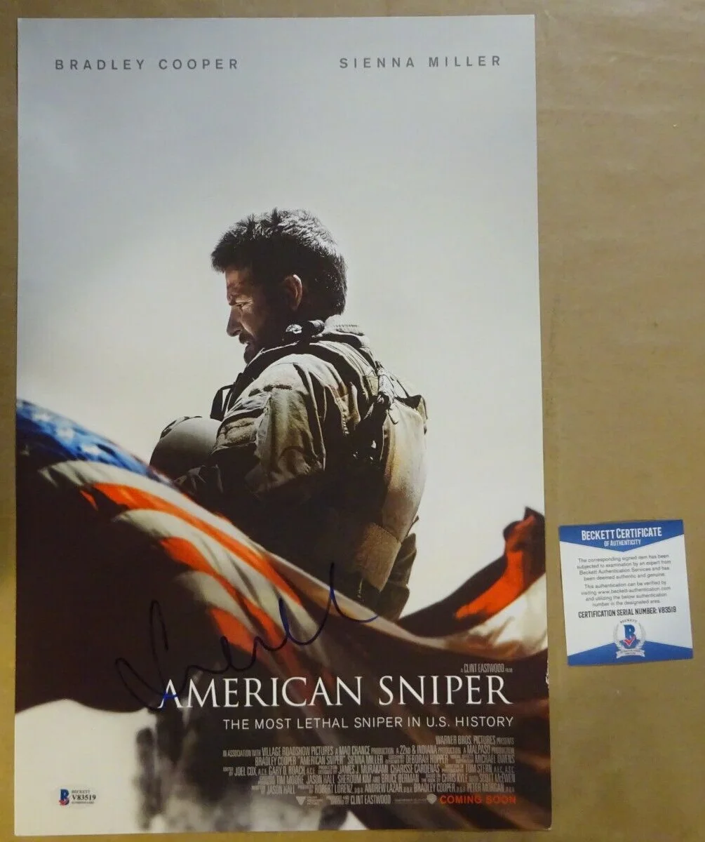 Sienna Miller — Signed Sienna Miller Autographed American Sniper Photo 11"x17" Beckett BAS COA