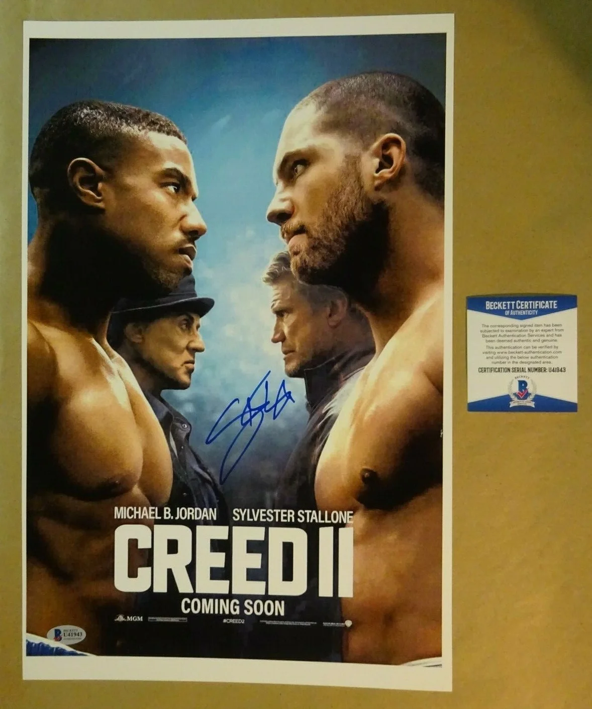 Steven Caple Jr — Signed STEVEN CAPLE JR Autographed CREED II Poster 11"x17" BECKETT BAS COA