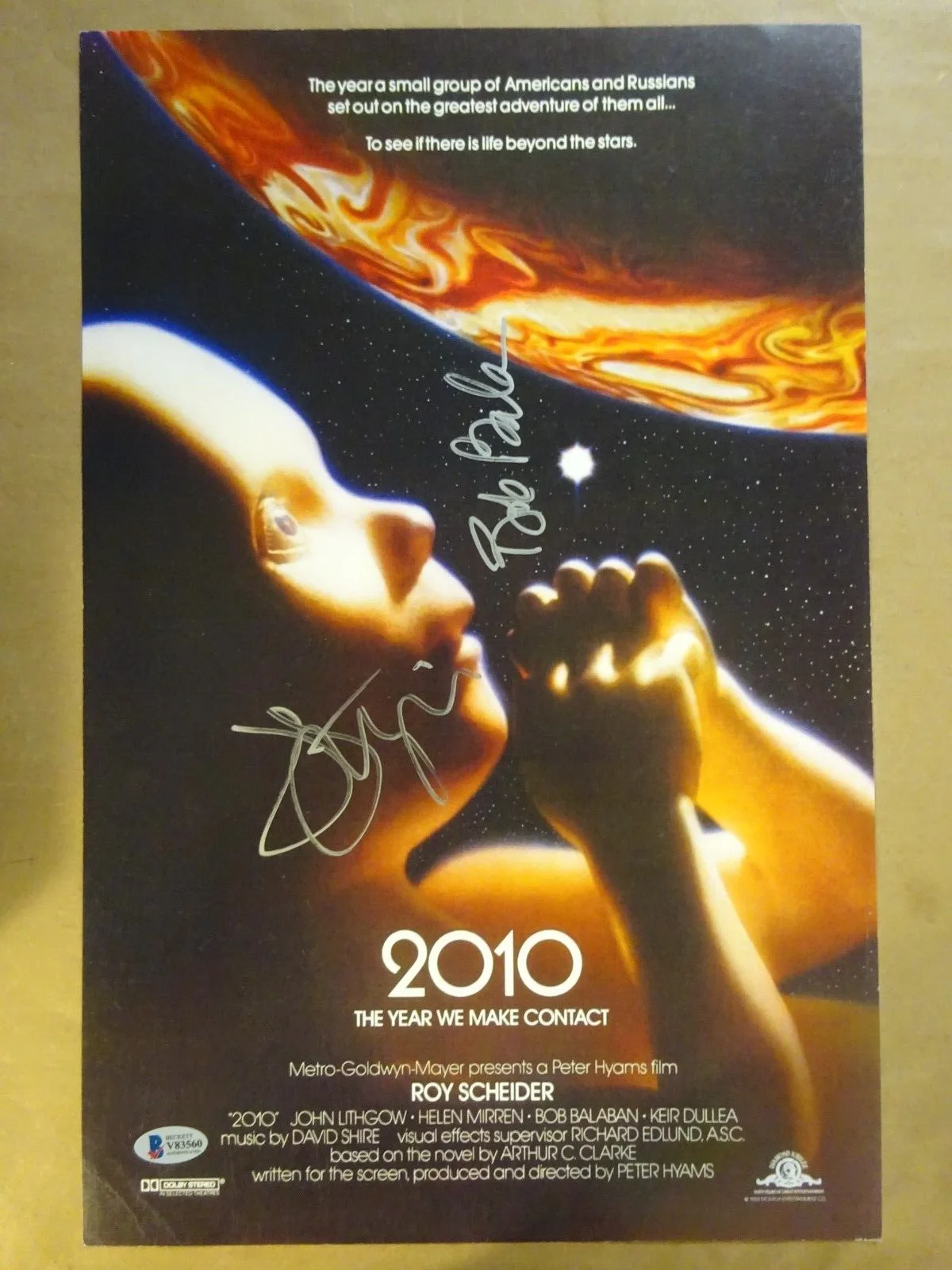 Bob Balaban, John Lithgow — Signed Bob Balaban & John Lithgow Autographed 2010 Photo 11"x17" Beckett BAS COA, изображение 2