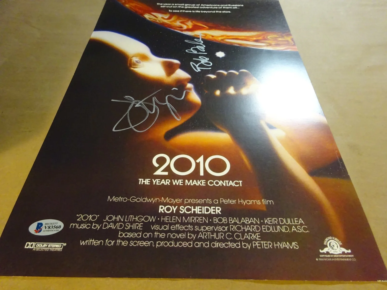 Bob Balaban, John Lithgow — Signed Bob Balaban & John Lithgow Autographed 2010 Photo 11"x17" Beckett BAS COA, изображение 3