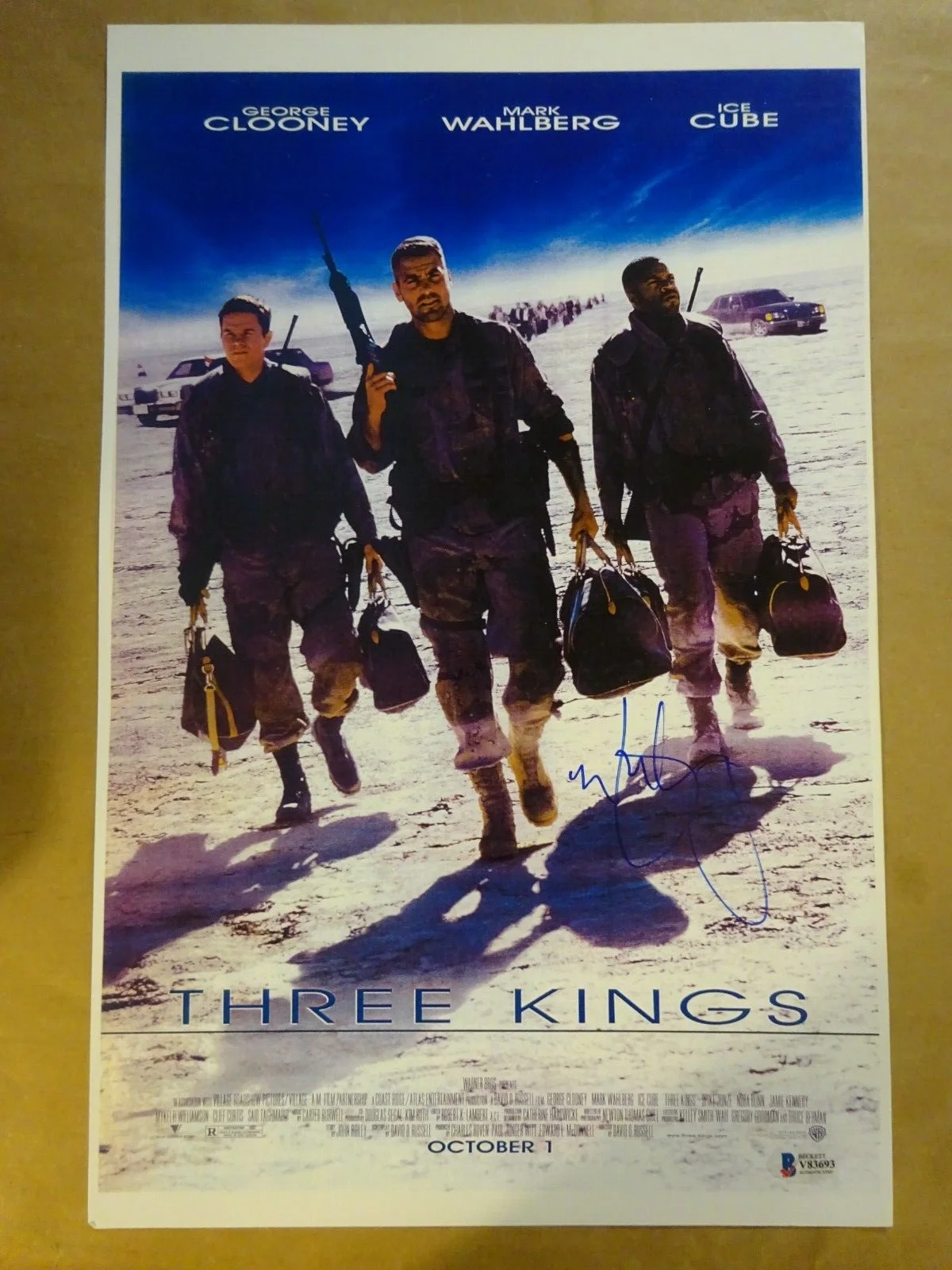 Mark Wahlberg — Signed Mark Wahlberg Autographed Three Kings Photo 11"x17" Beckett BAS COA, image 2
