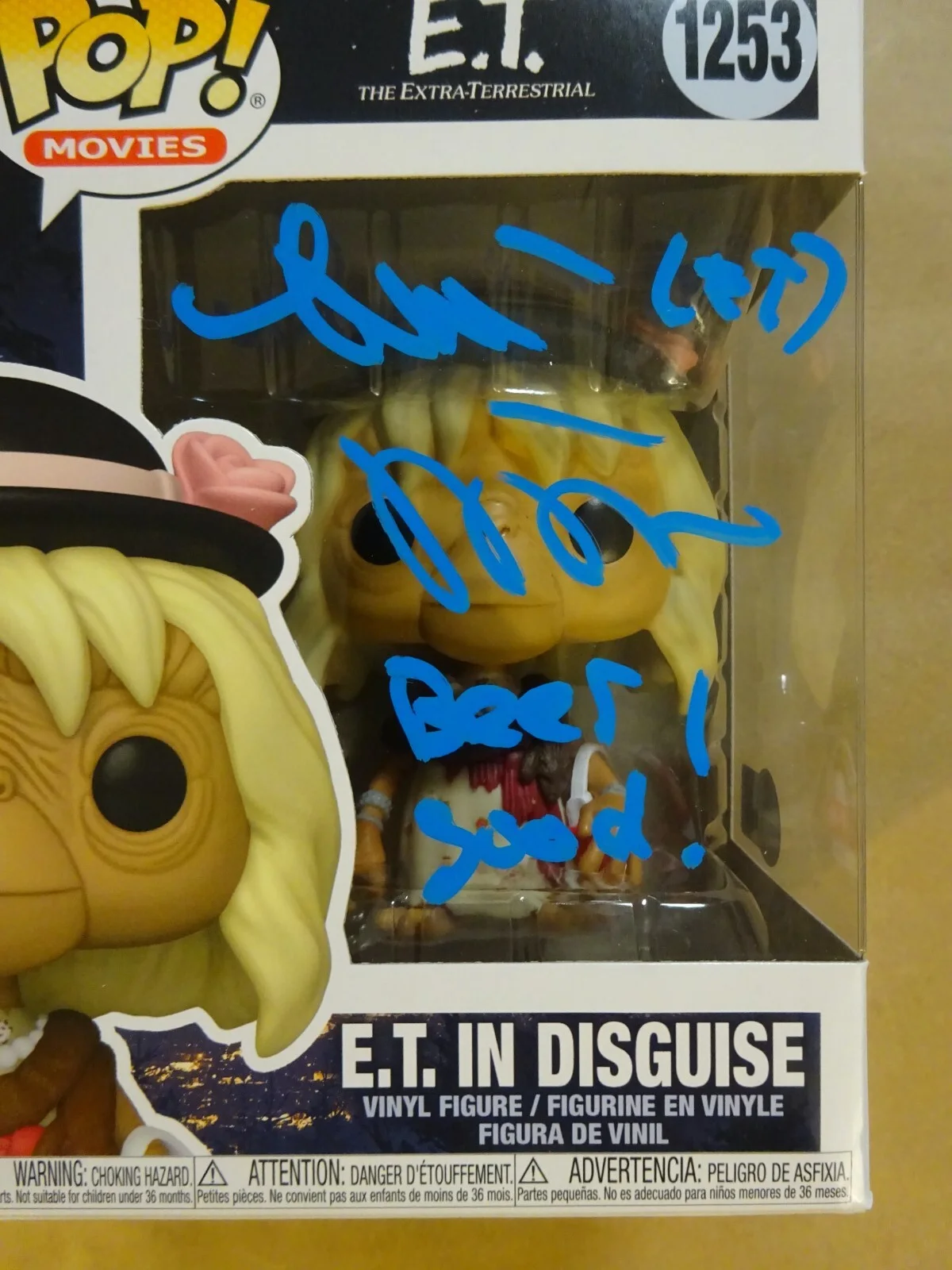 Signed Matthew DeMeritt Autographed E.T. In Disguise 1254 Funko Pop Beckett COA, image 2