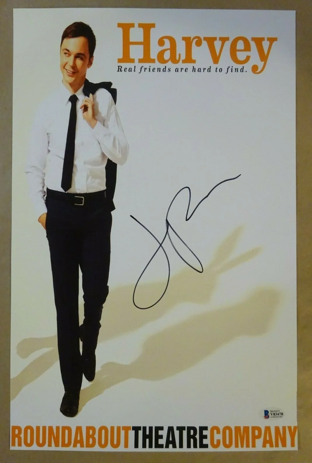 Jim Parsons — Signed JIM PARSONS Autographed HARVEY (Play) Photo 11"x17" BECKETT BAS COA, image 2