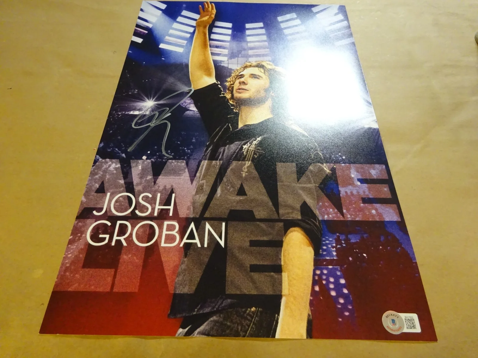 Signed Josh Groban Autographed 11"x17" Awake Live Photo Beckett BAS COA, image 2