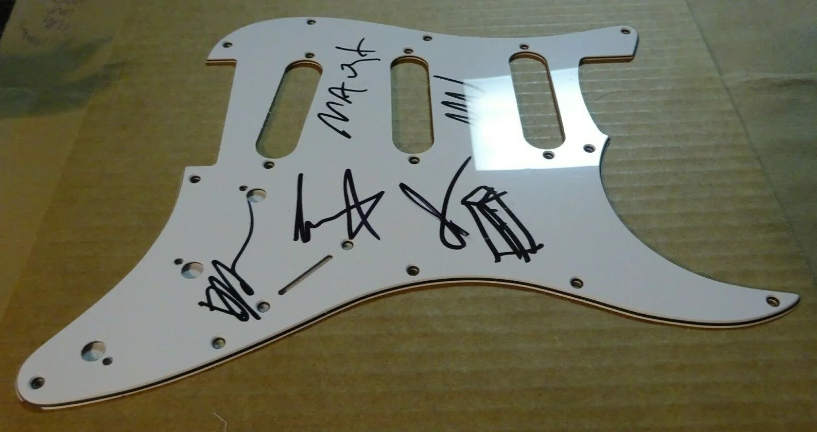 Autographed COLD WAR KIDS Signed Guitar Pick Guard Indie Rock Band All 5 Members, изображение 2