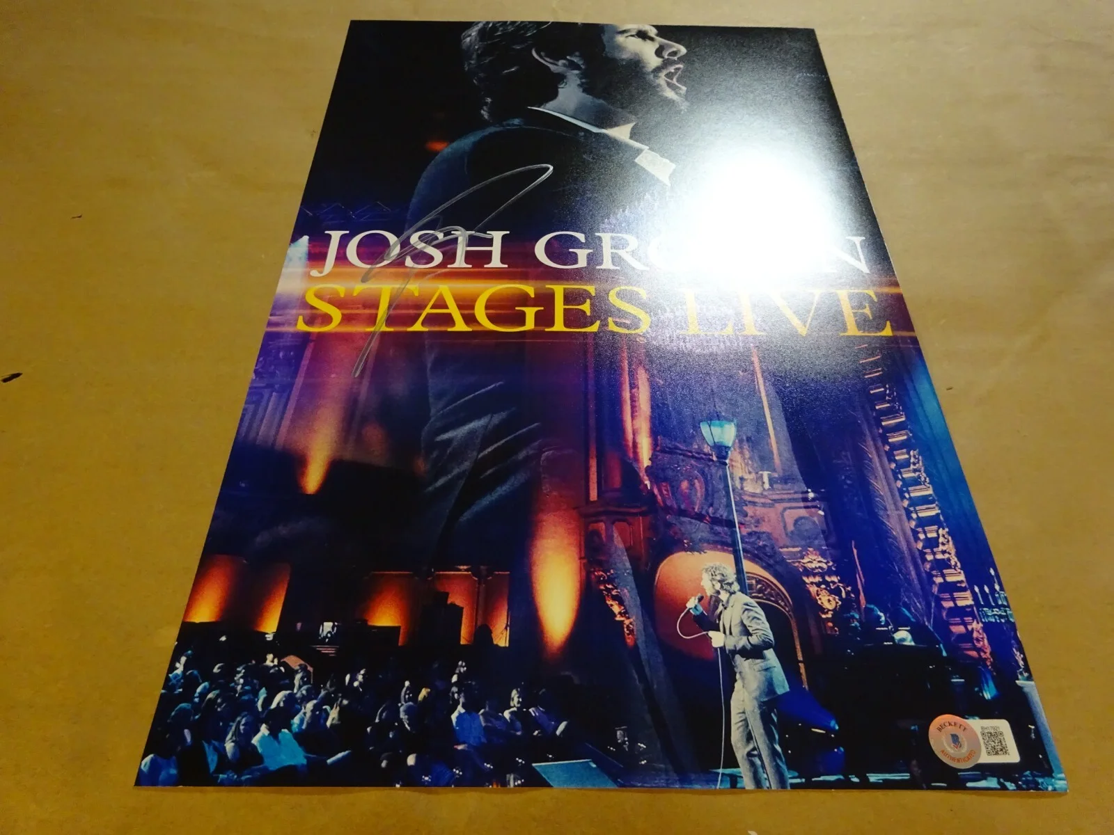 Signed Josh Groban Autographed 11"x17" Stages Live Photo Beckett BAS COA, image 2