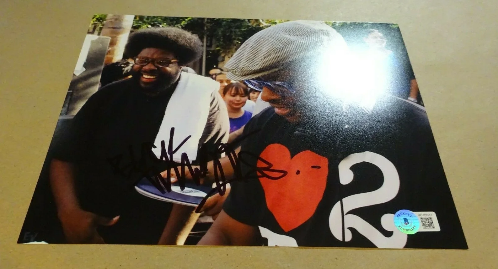 Autographed TARIQ TROTTER / BLACK THOUGHT Signed 8"x10" Photo BECKETT BAS COA, изображение 3