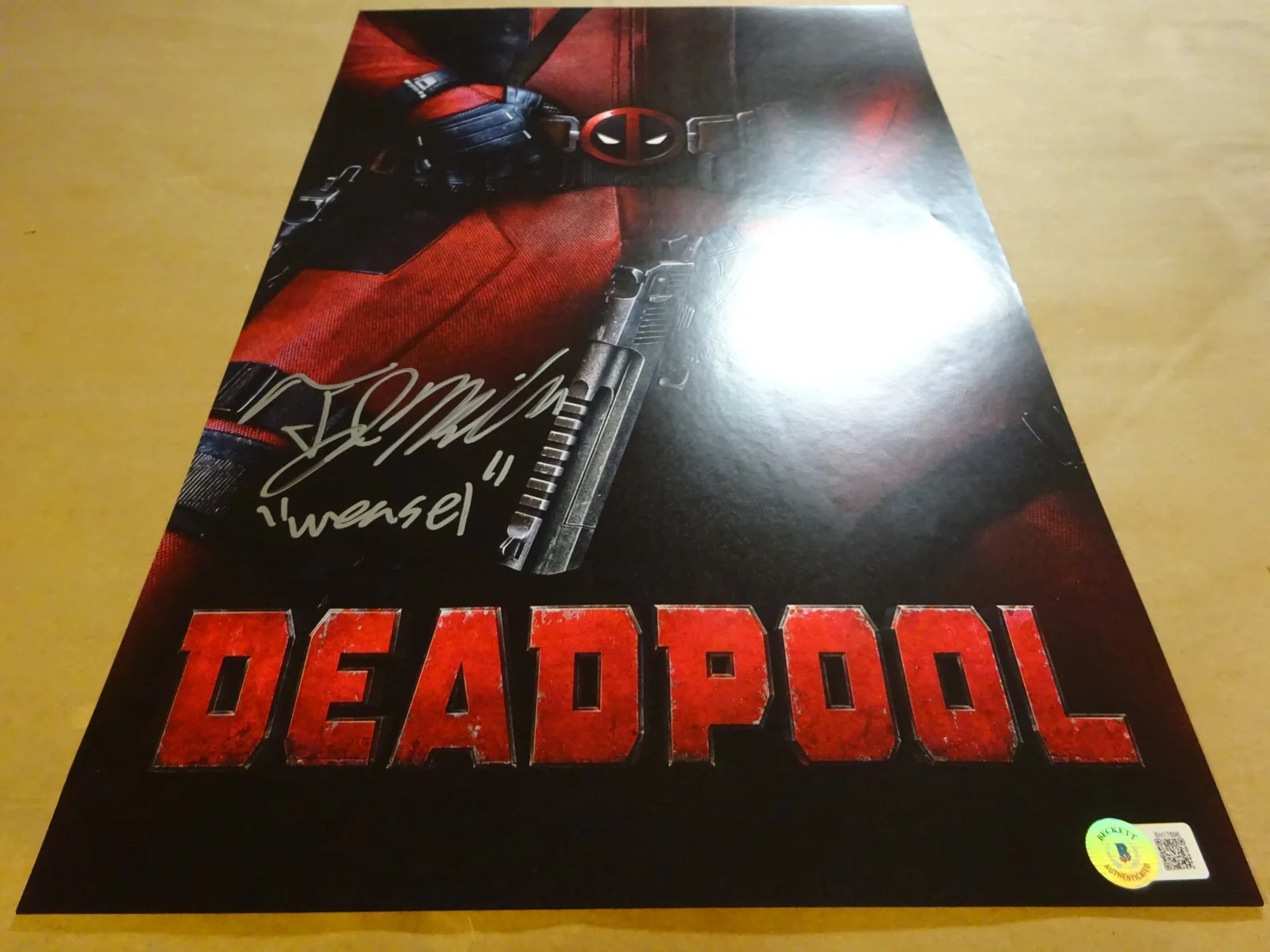 TJ Miller — Signed TJ Miller Autographed 11"x17" Deadpool Photo Beckett BAS COA, изображение 2