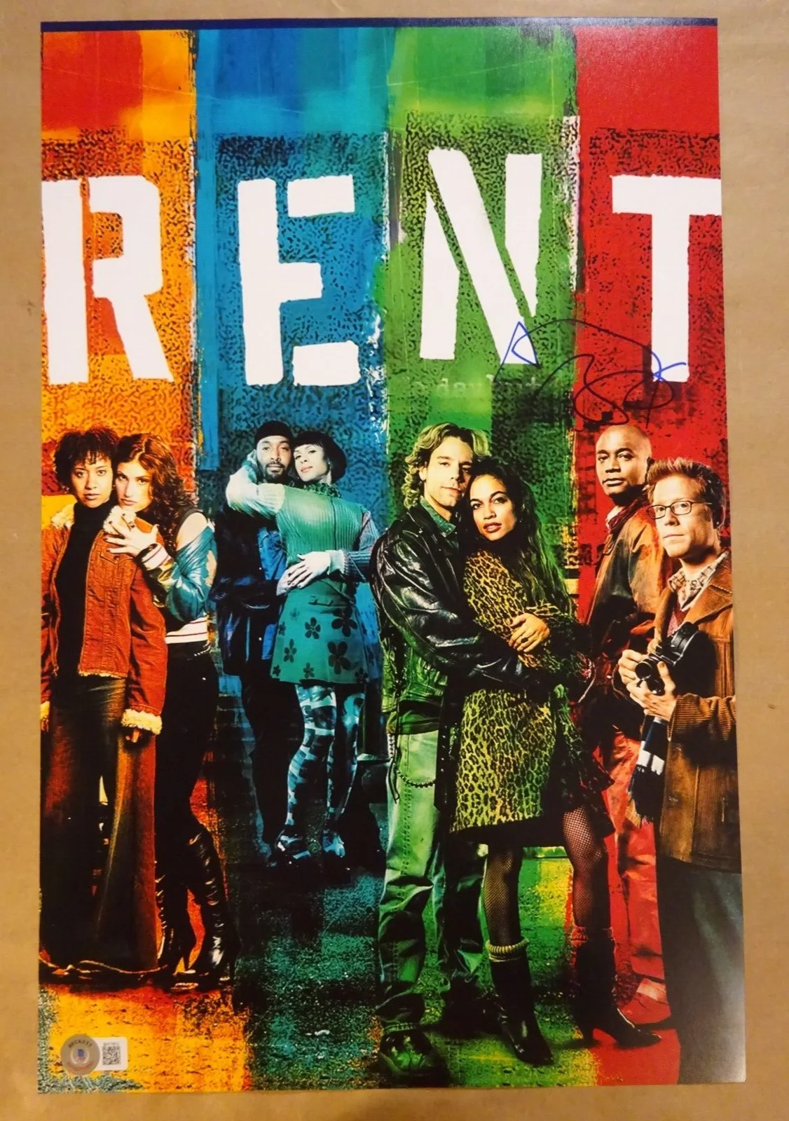 Anthony Rapp — Signed Anthony Rapp Autographed 11"x17" RENT Photo Beckett BAS COA