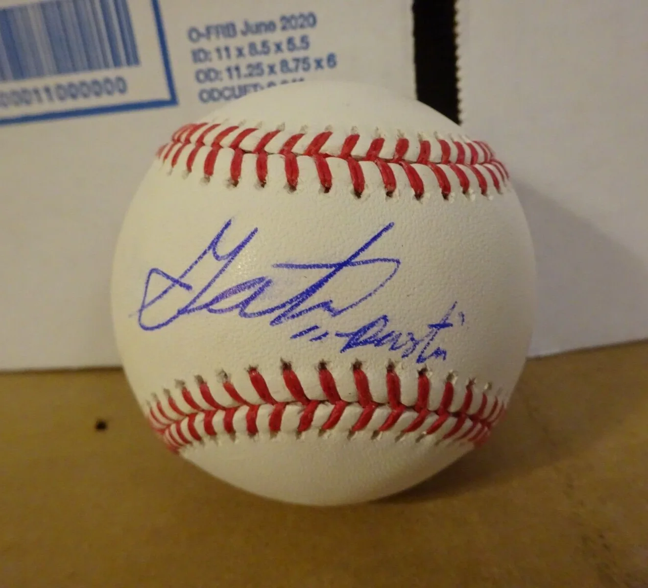 Gaten Matarazzo — Autographed Gaten Matarazzo Signed Baseball Stranger Things Beckett BAS COA