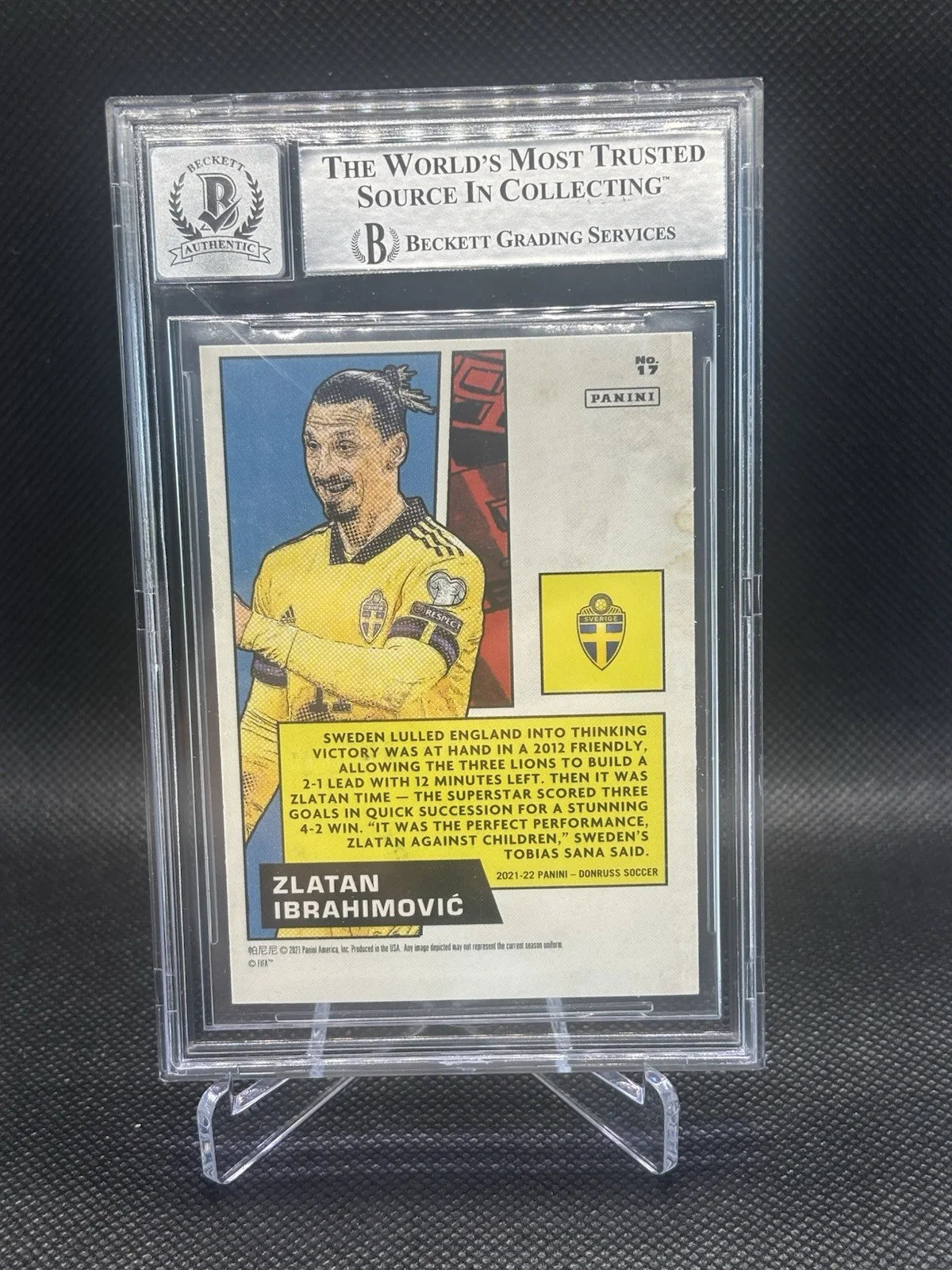 Zlatan Brahimovic — ZLATAN BRAHIMOVIC SIGNED 2021-22 DONRUSS MARVELS CARD AUTO 10 BECKETT, изображение 2