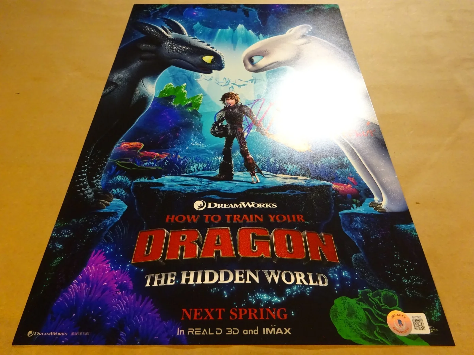 TJ Miller — Signed TJ Miller Autographed 11"x17" How To Train Your Dragon Photo BAS COA, image 2