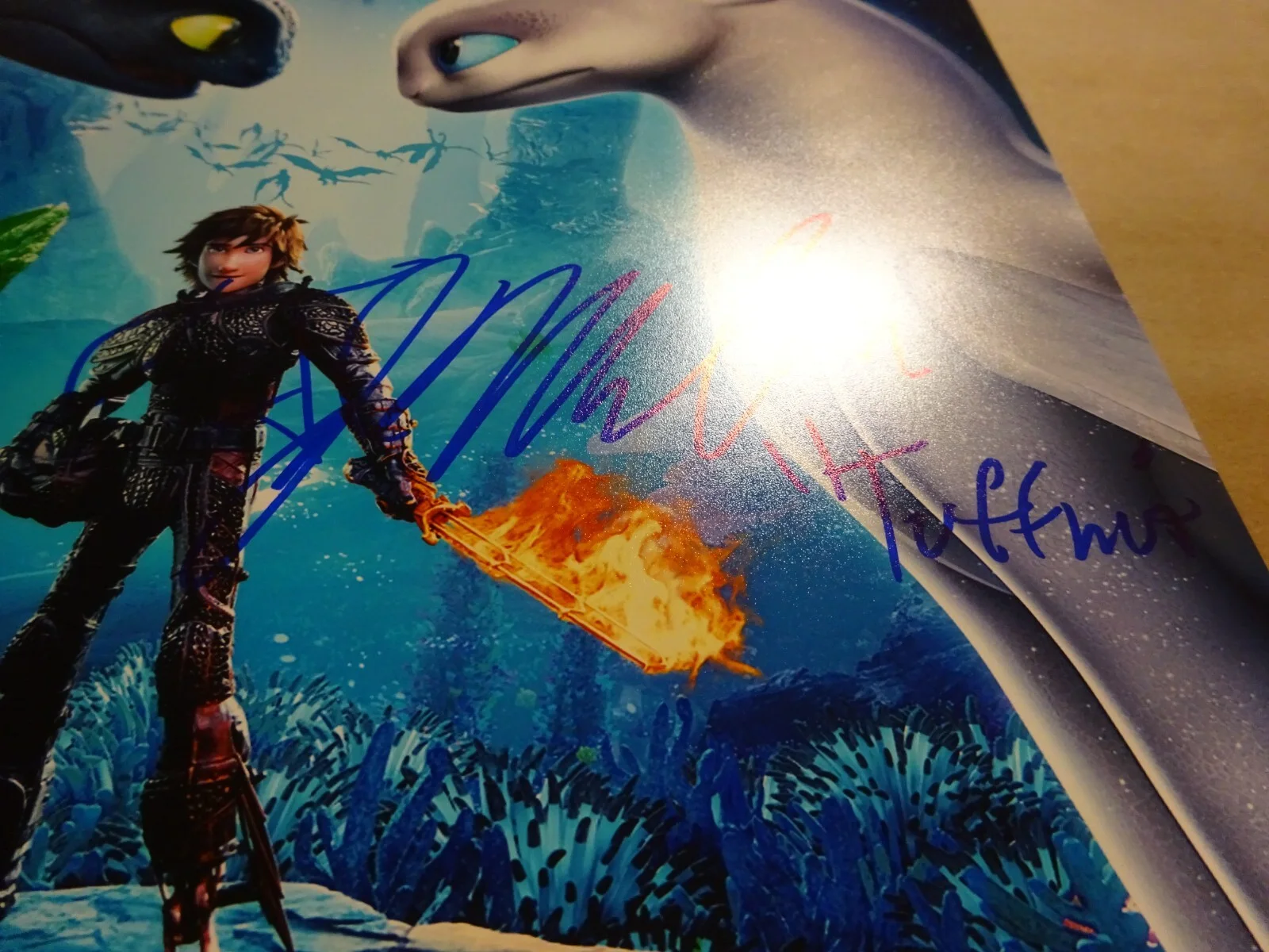 TJ Miller — Signed TJ Miller Autographed 11"x17" How To Train Your Dragon Photo BAS COA, image 4