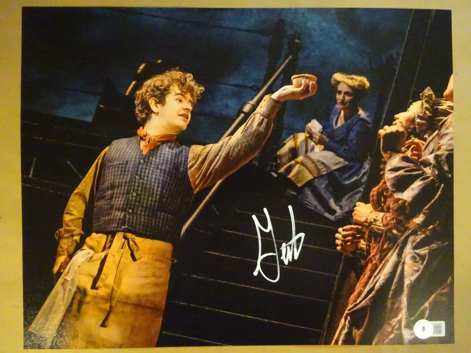 Gaten Matarazzo — Autographed Gaten Matarazzo Signed 11x14 Sweeney Todd Photo Beckett BAS COA
