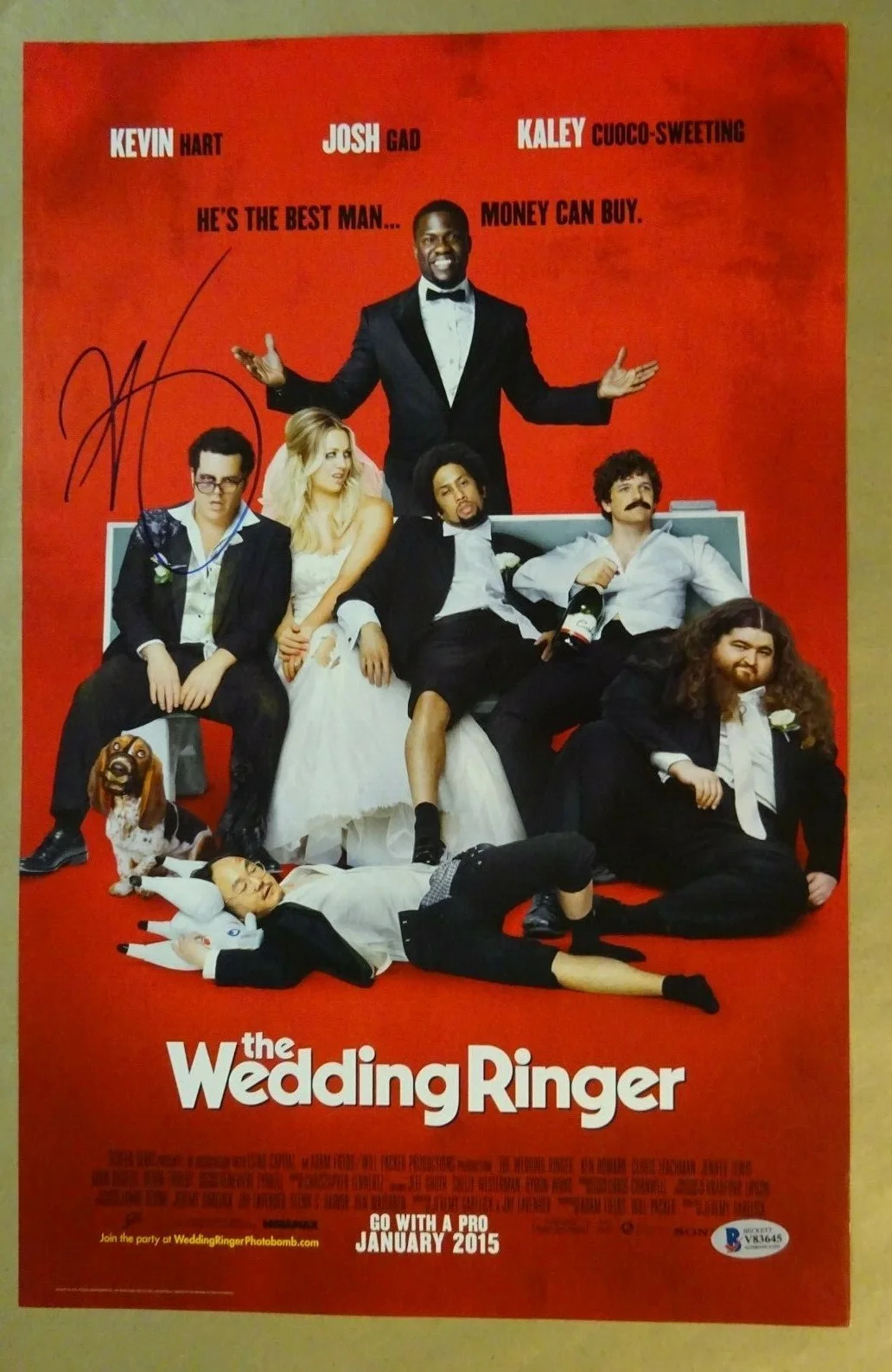 Kevin Hart — Signed KEVIN HART Autographed THE WEDDING RINGER 11"x17" Photo BECKETT BAS COA, изображение 2