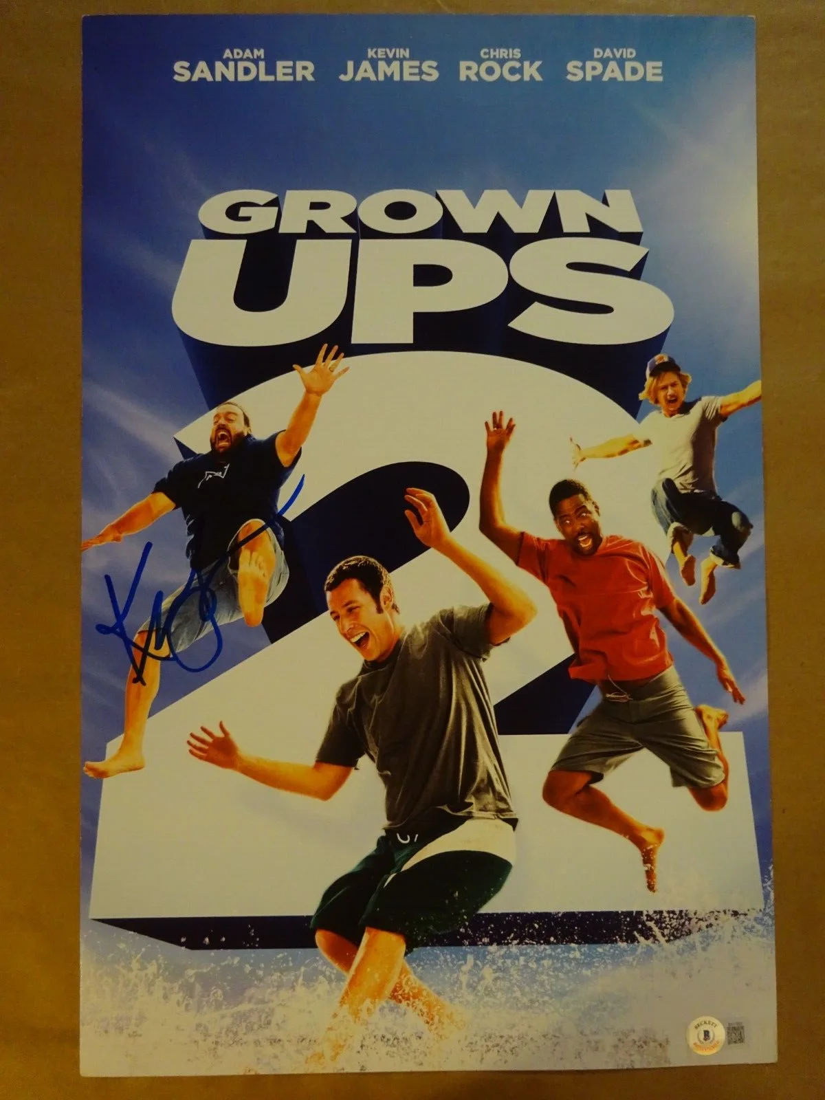 Kevin James — Signed Kevin James Autographed 11"x17" Grown Ups 2 Photo Beckett BAS COA