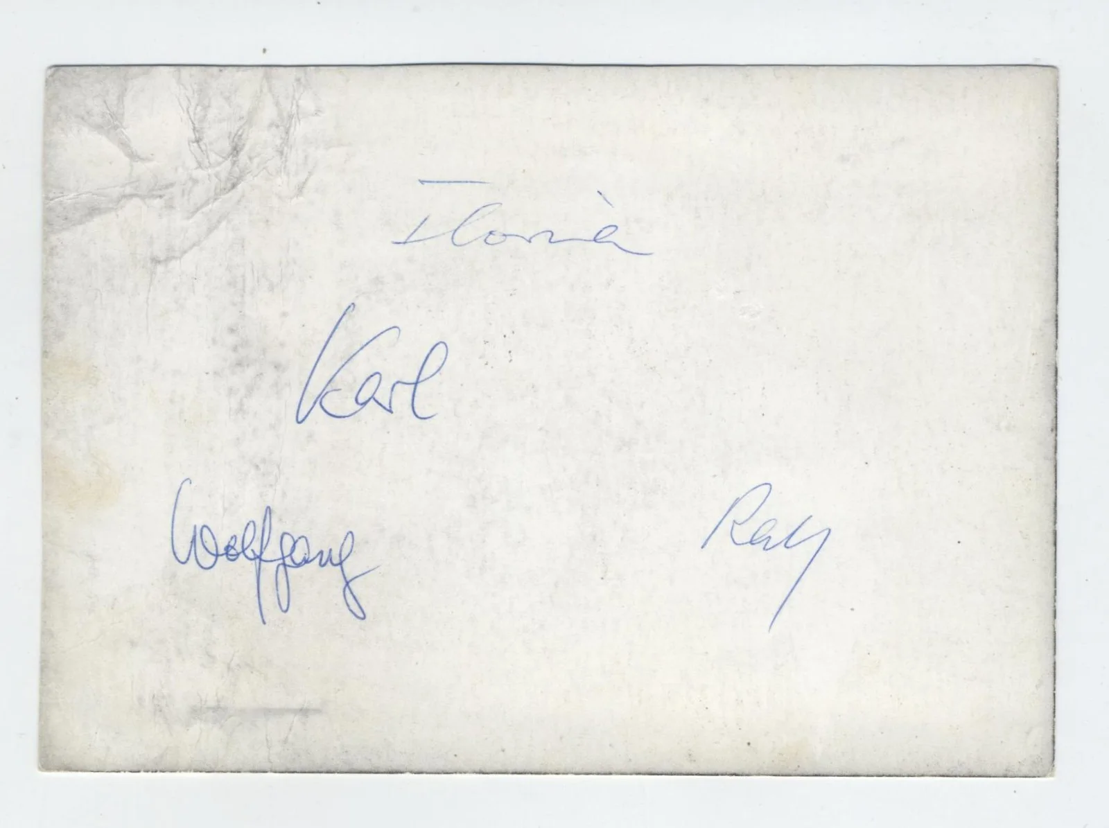 KRAFTWERK Signed Promo Photo Postcard 1975 Kling Klang Ralf Florian Wolfgang Kar, изображение 2