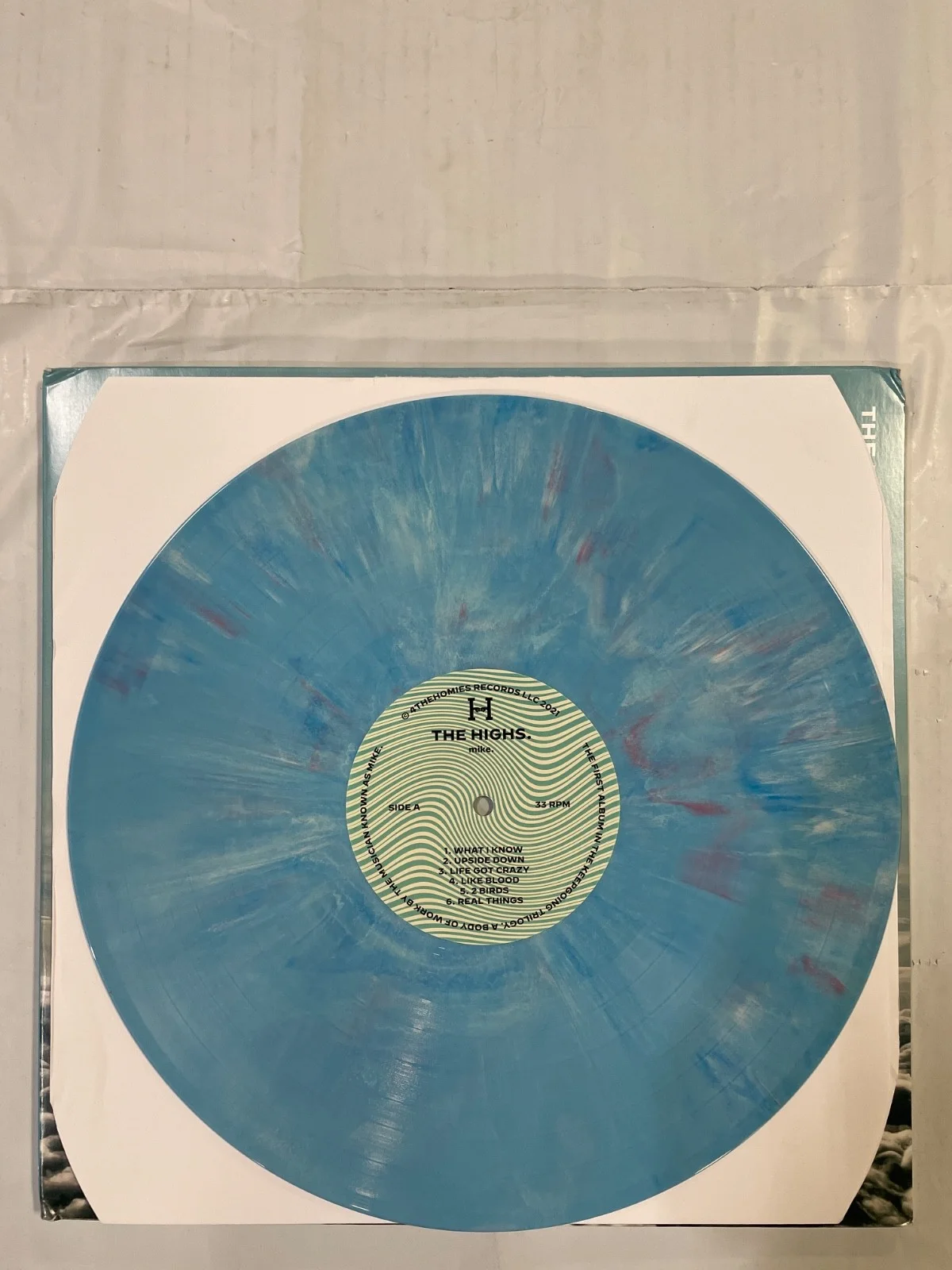 Mike. (Stud) 'THE HIGHS' Autographed DOUBLE BLUE Vinyl, image 2