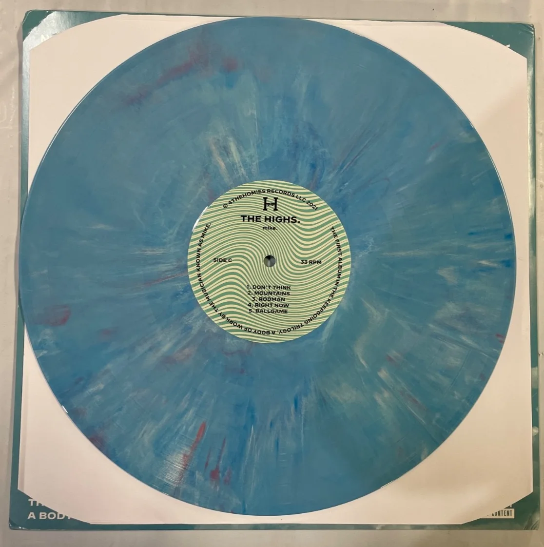 Mike. (Stud) 'THE HIGHS' Autographed DOUBLE BLUE Vinyl, image 4